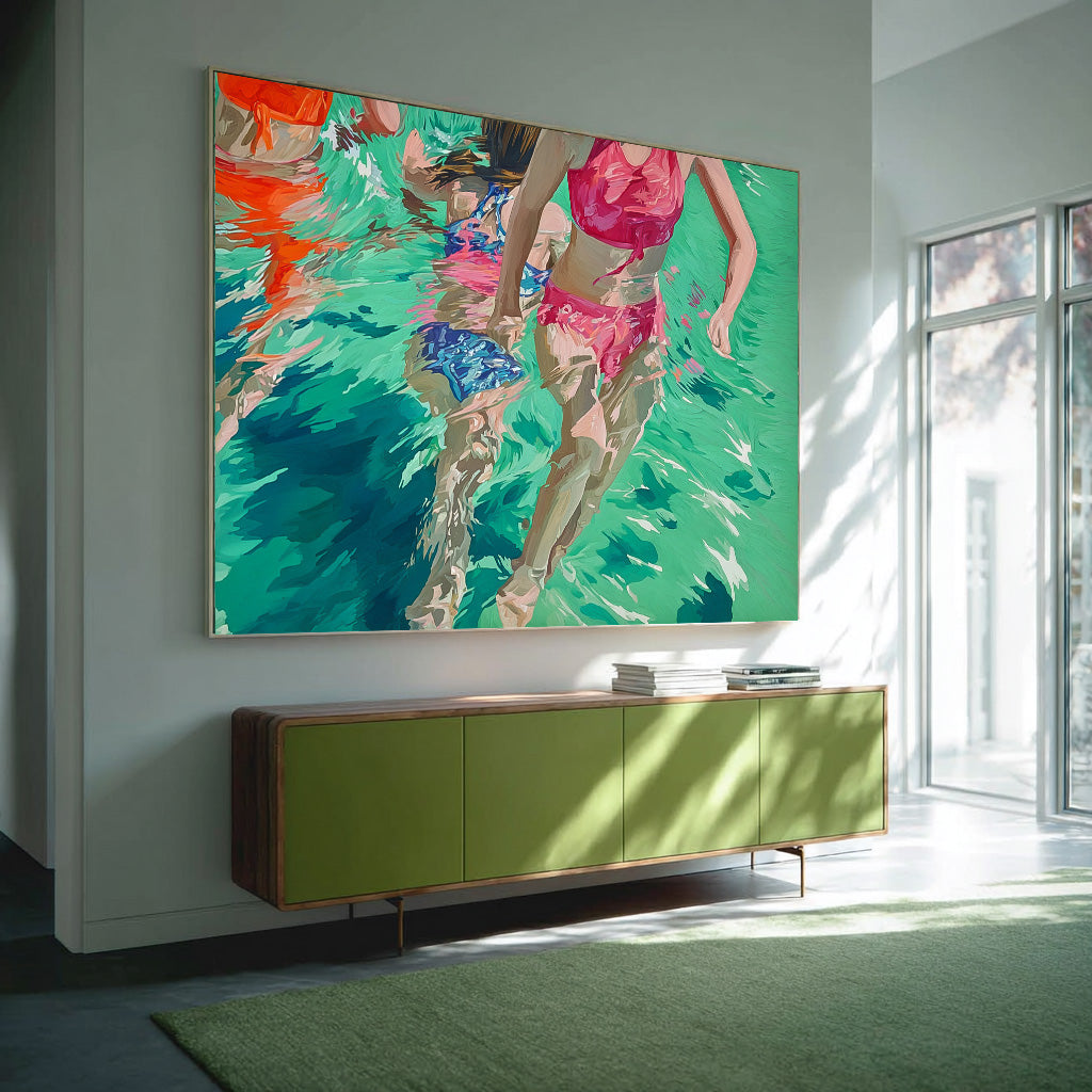Wall Art People Fresh Joyful Pool Carefree
