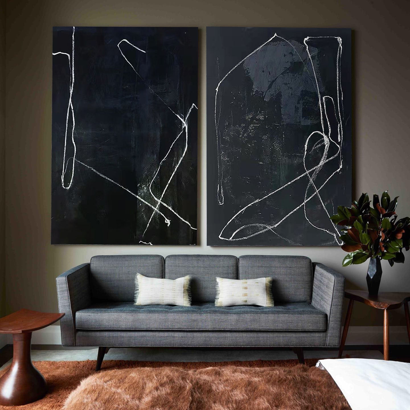 Black Abstract Art