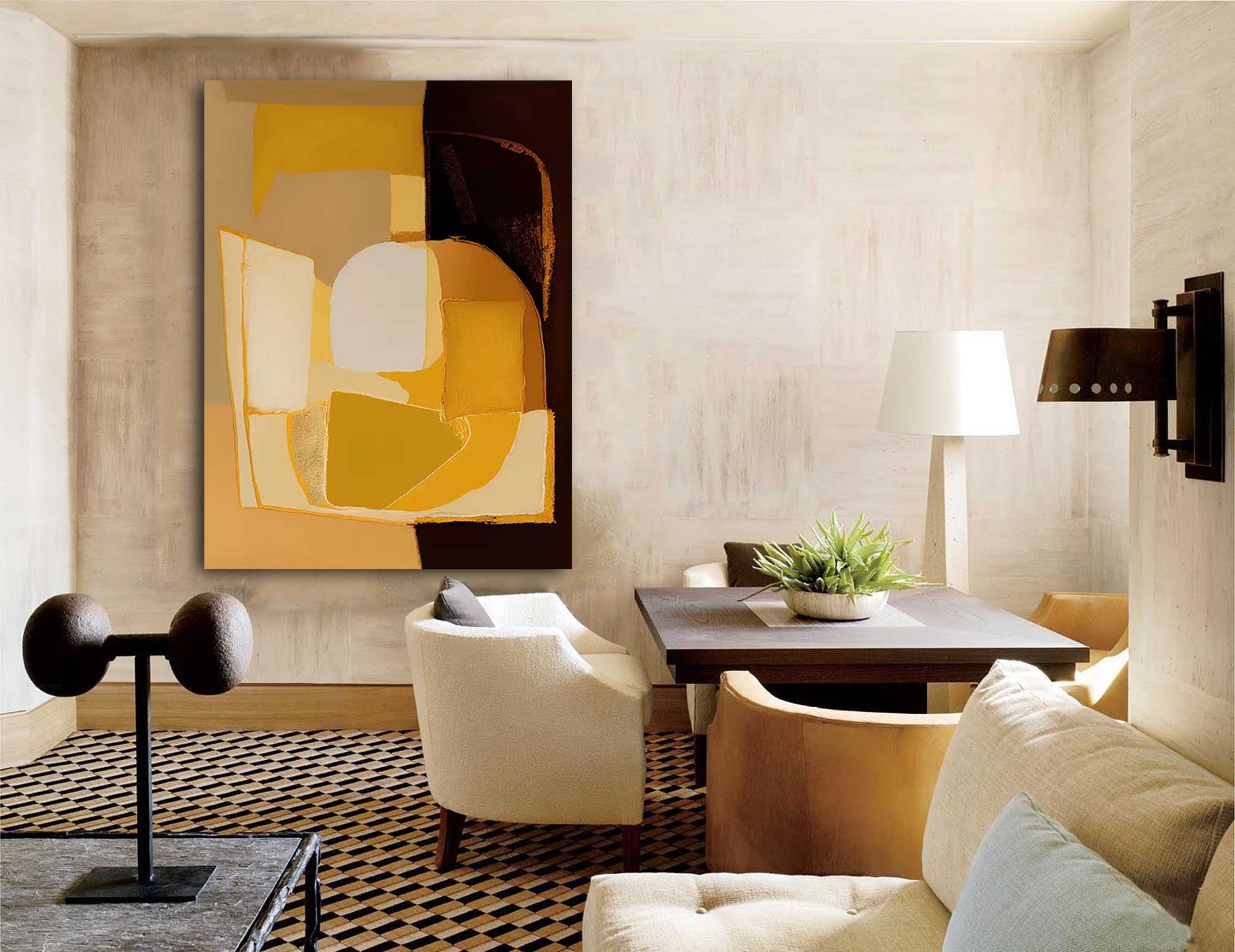 Wall Art Abstract Minimalist Modern Rustic