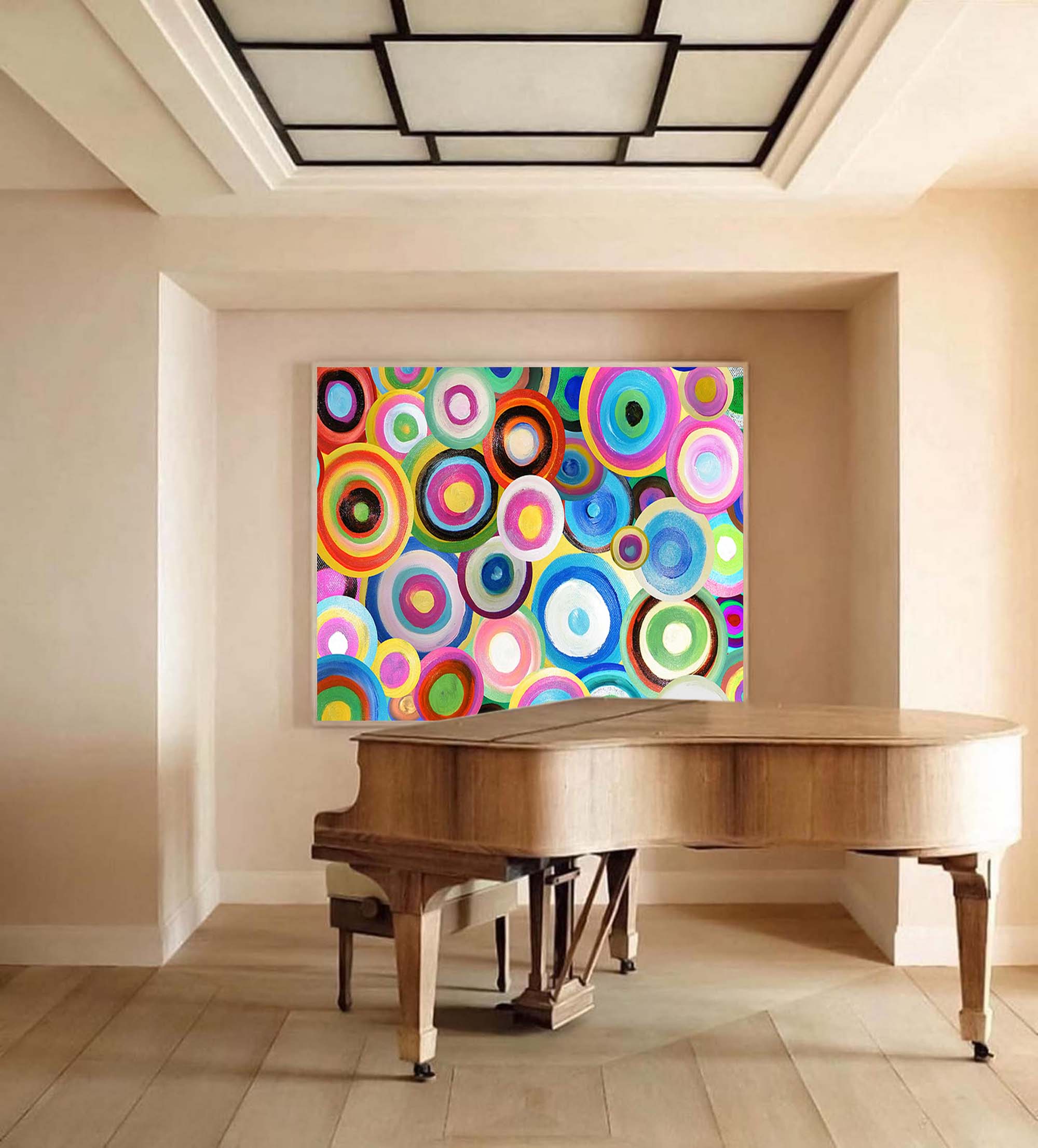 Wall Art Painterly Abstract Energetic Playful