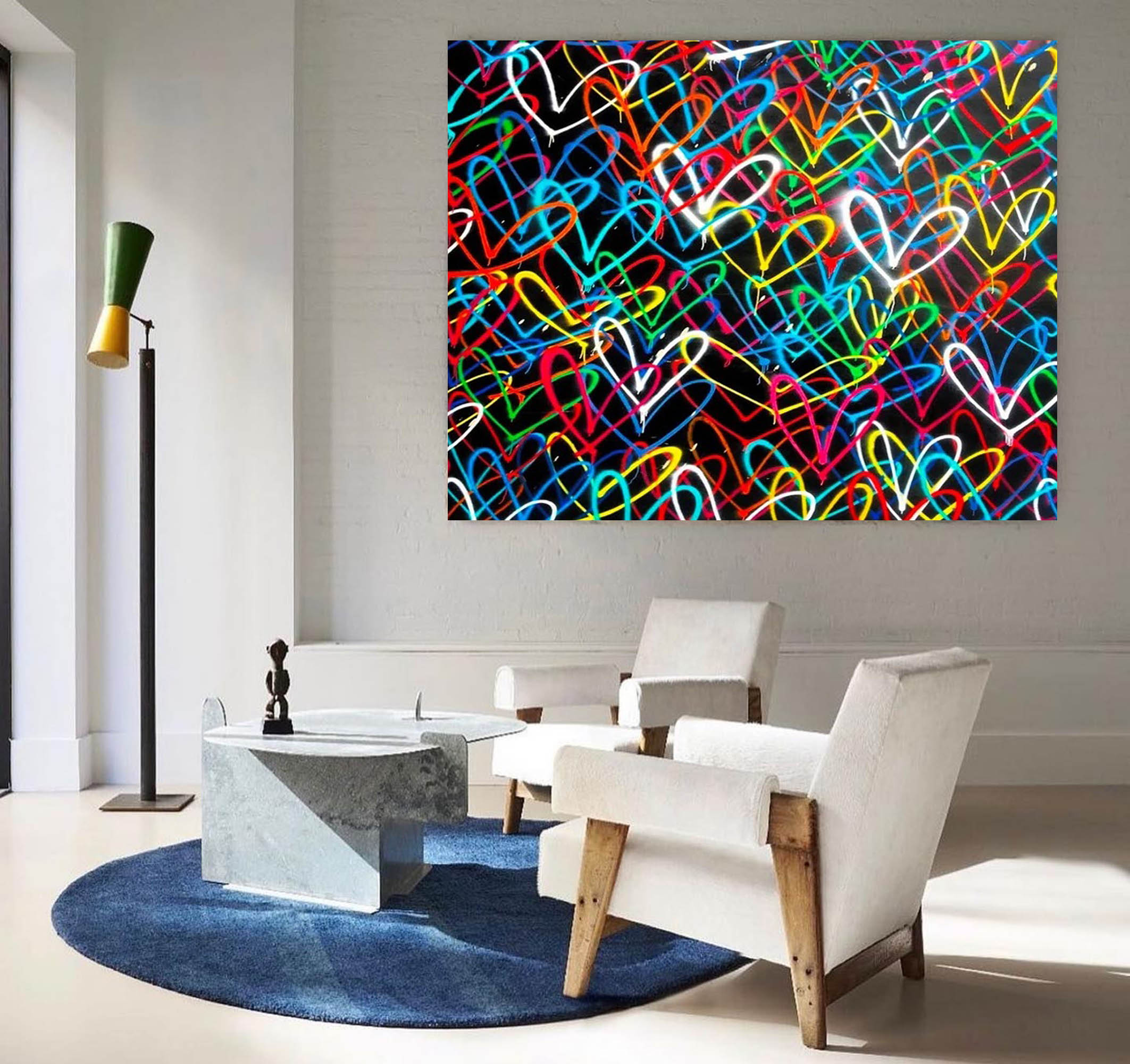 Love Hearts Graffiti Art-2GA005 - Neutralighting