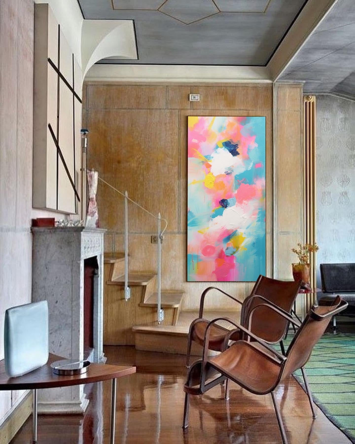 Wall Art Abstract Edgy Modern Tropical
