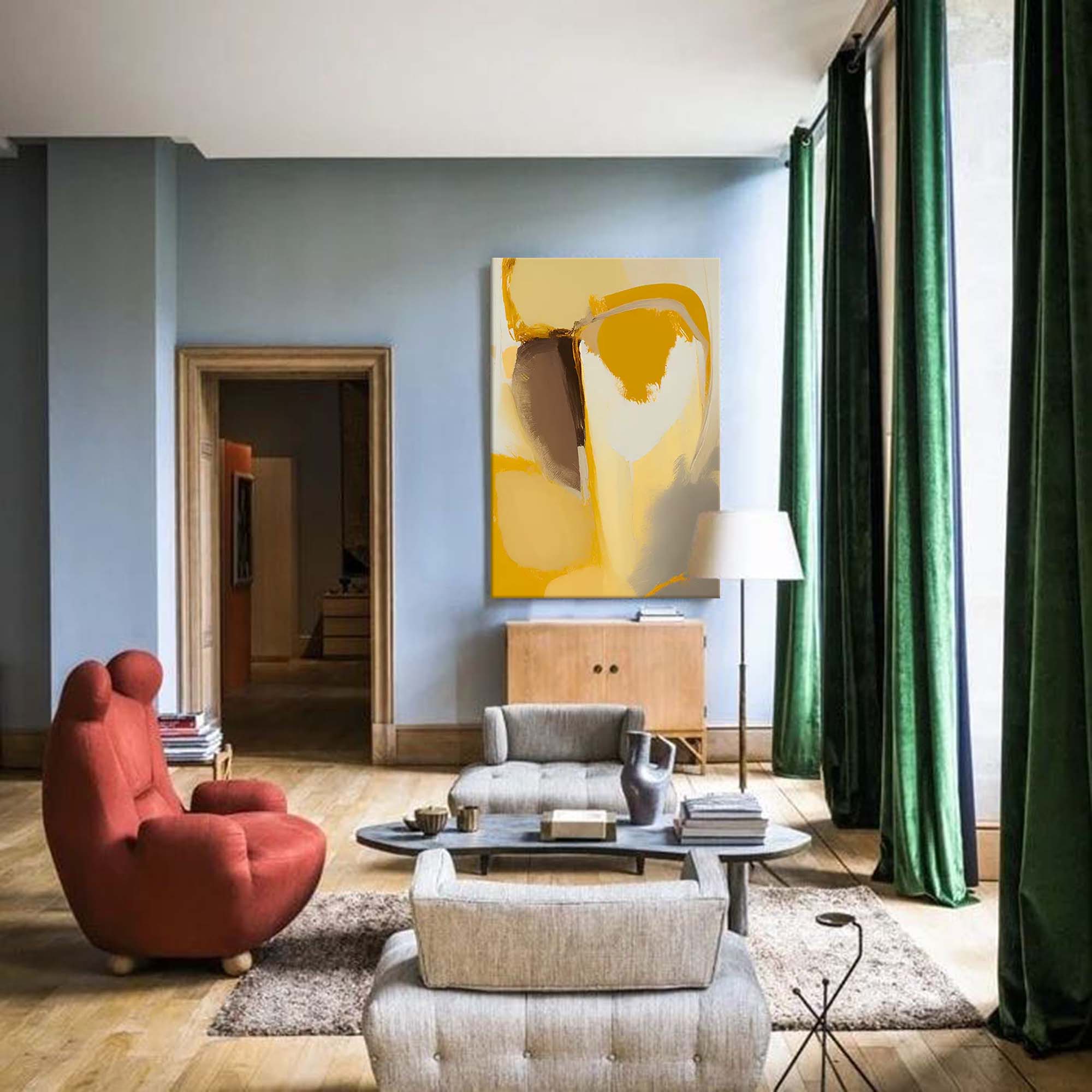 Wall Art Abstract Minimalist Serene Rustic