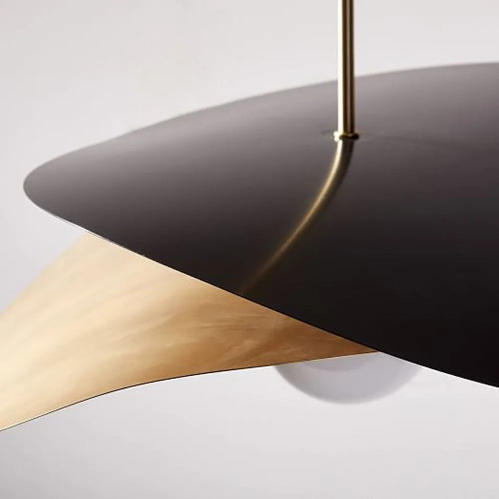 Arisha Decorative Geometric Metal Pendant Light, Black/Gold - Neutralighting
