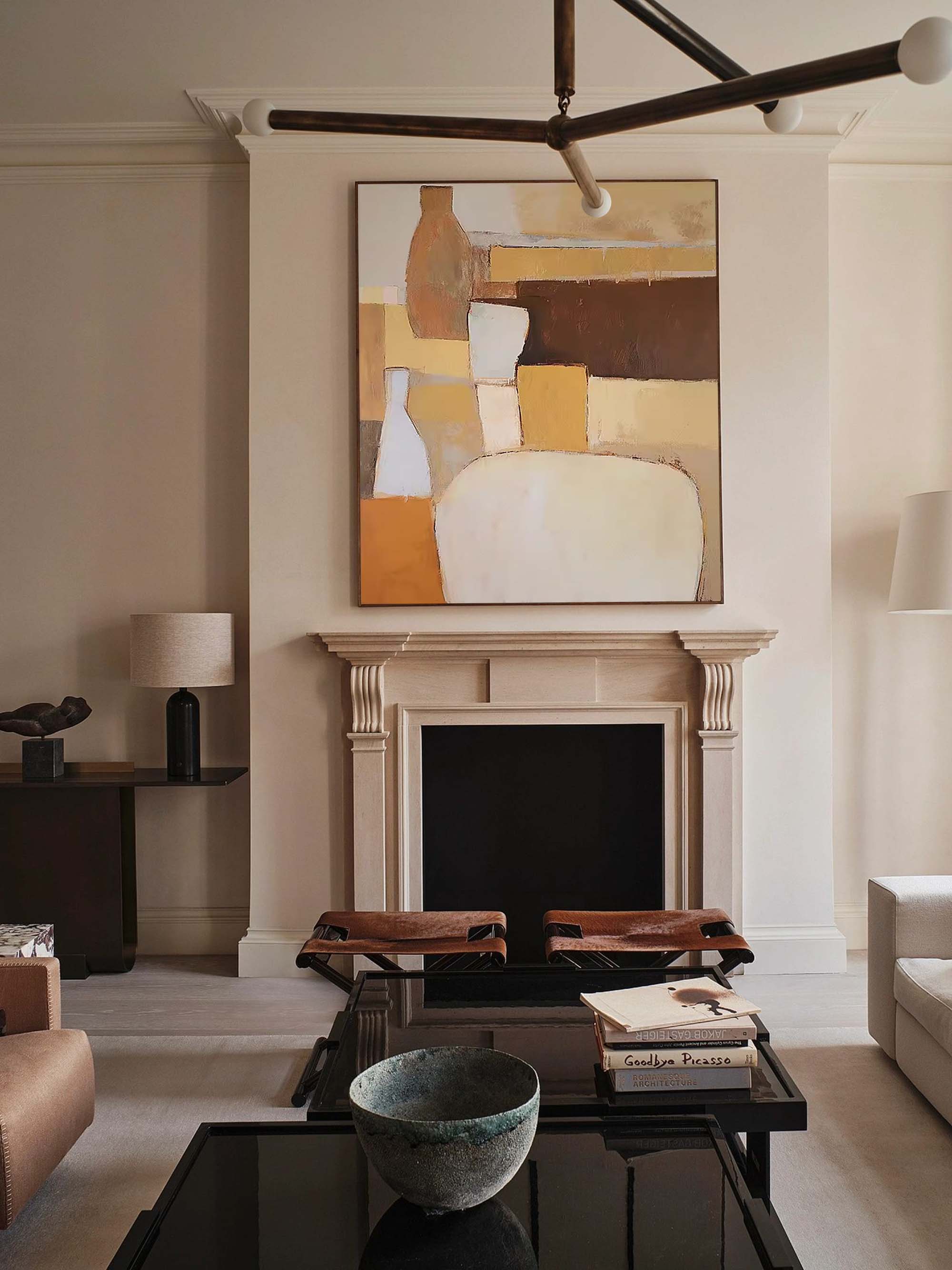 Wall Art Impasto Geometric Minimalist Abstract