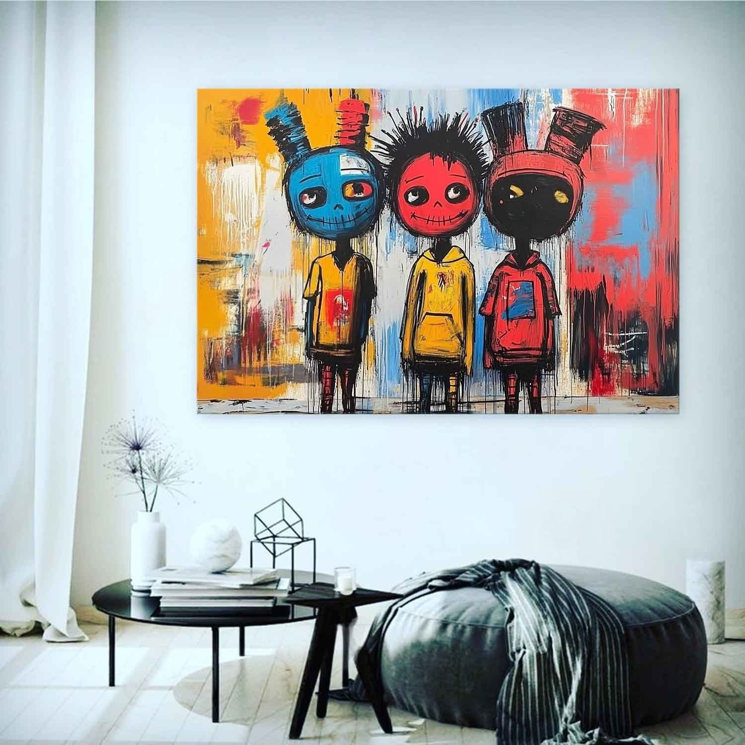 Wall Art Neo Expressionist Trio Skull