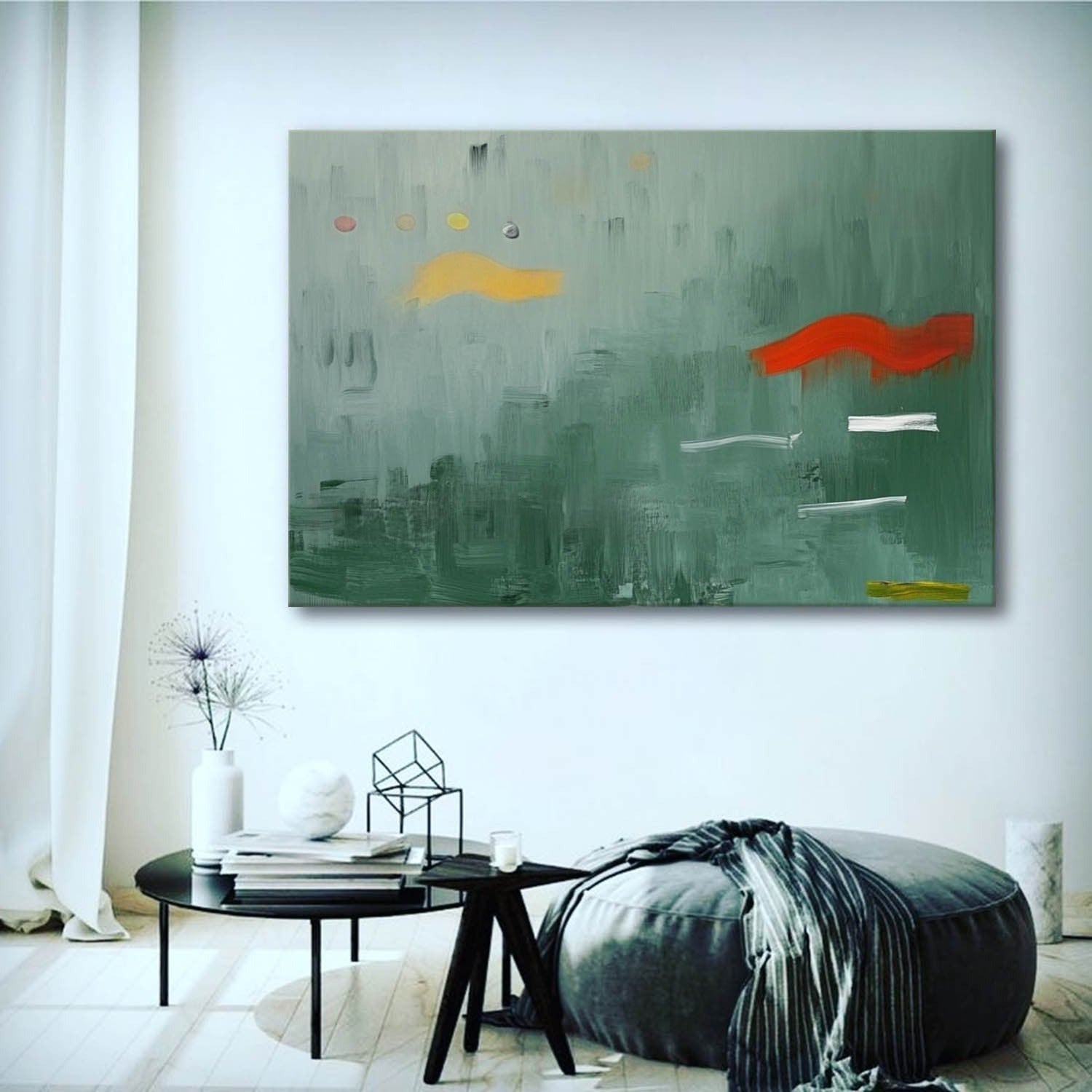 Wall Art Playful Textured Whimsical Shapes