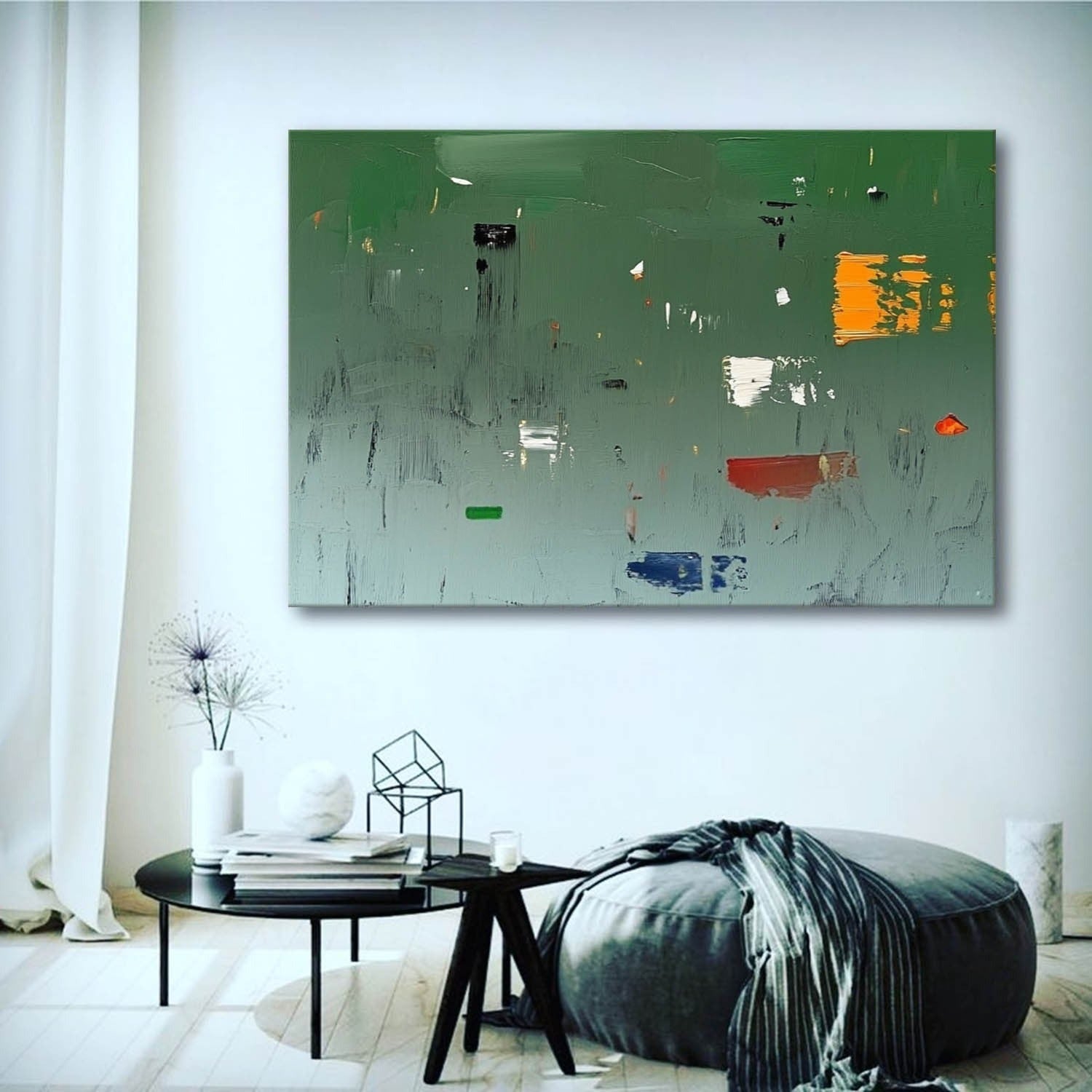 Wall Art Square Abstract Modern Minimalist