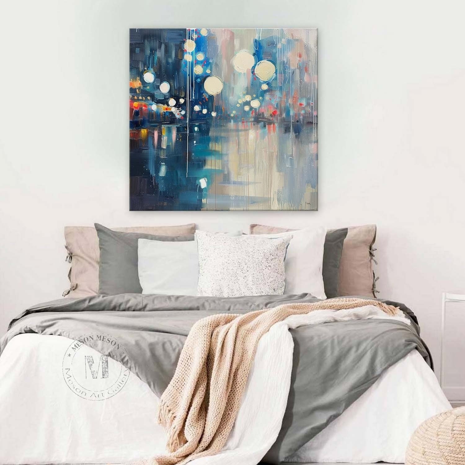 Wall Art Luminous Bokeh City Night