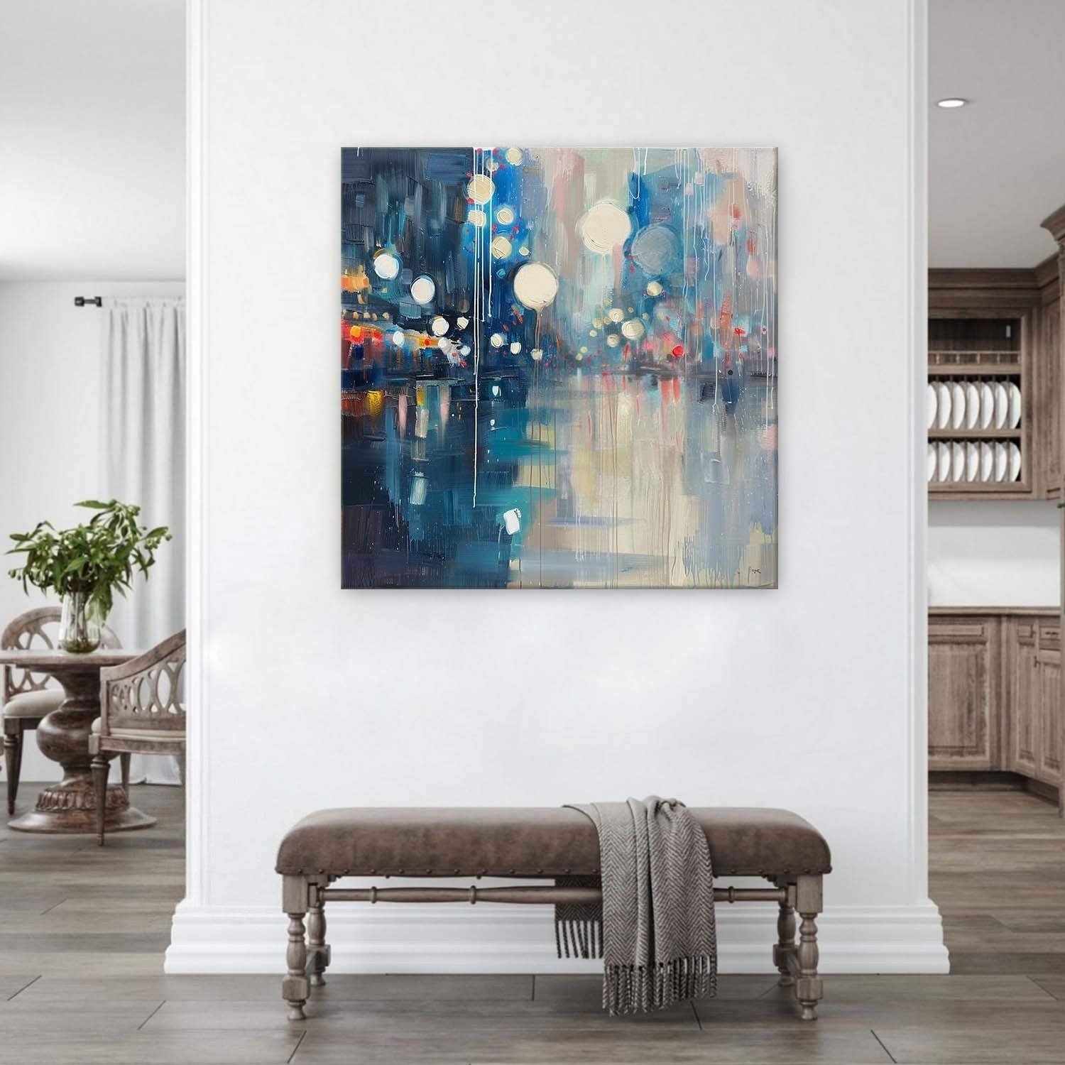 Wall Art Luminous Bokeh City Night