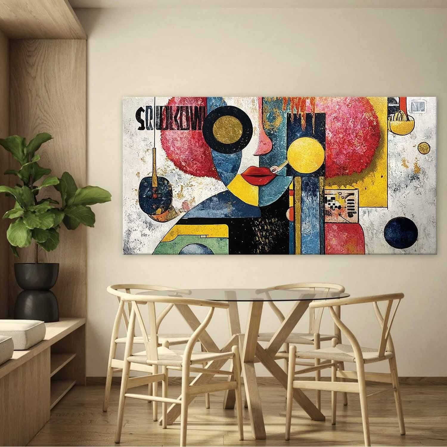Kandinsky Style Abstract Face Painting