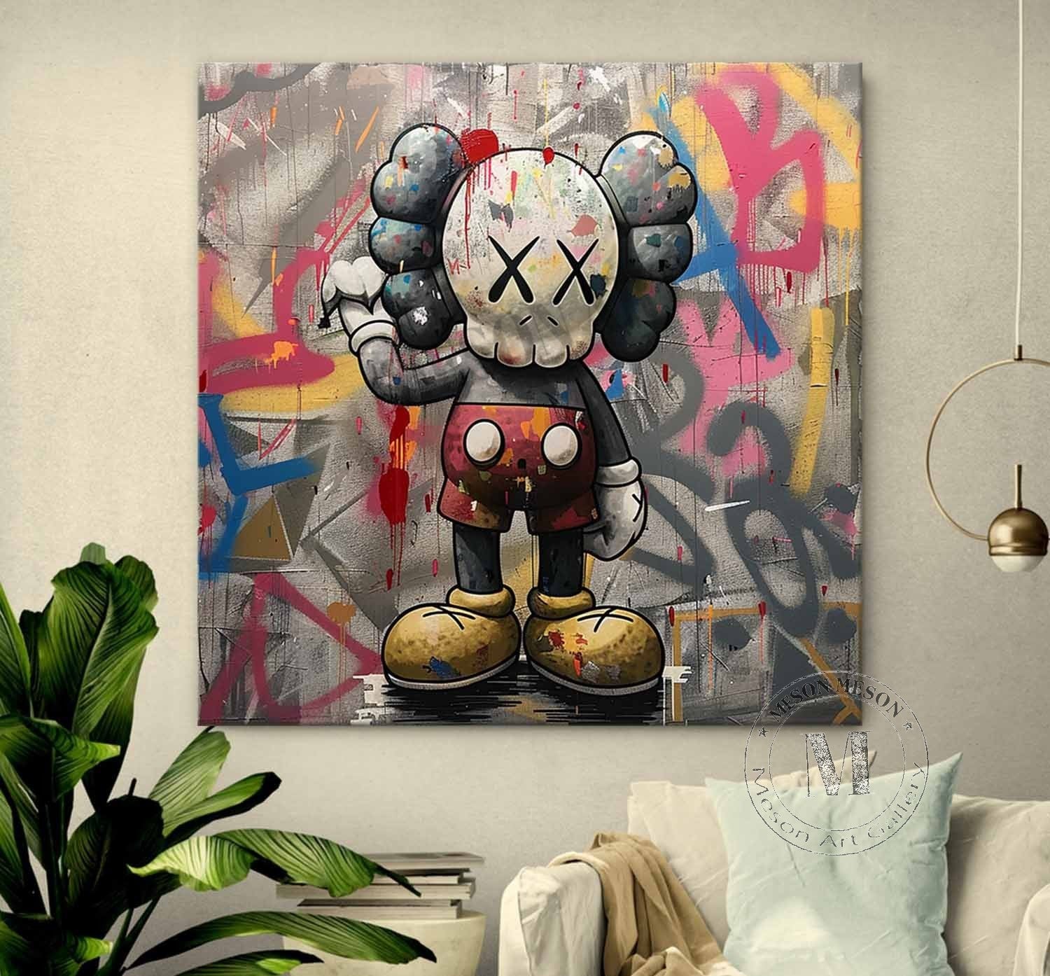 Kaws Abstract Graffiti Art - Letslighting