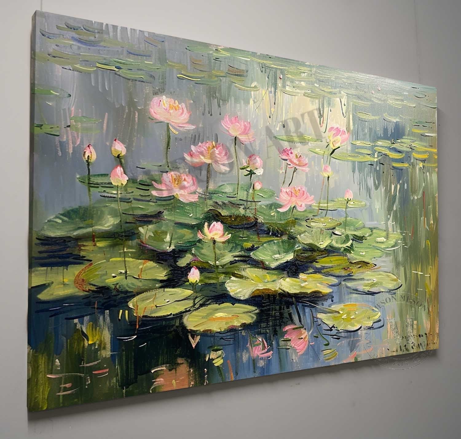 Wall Art Landscape Layer Water Lotus Serene
