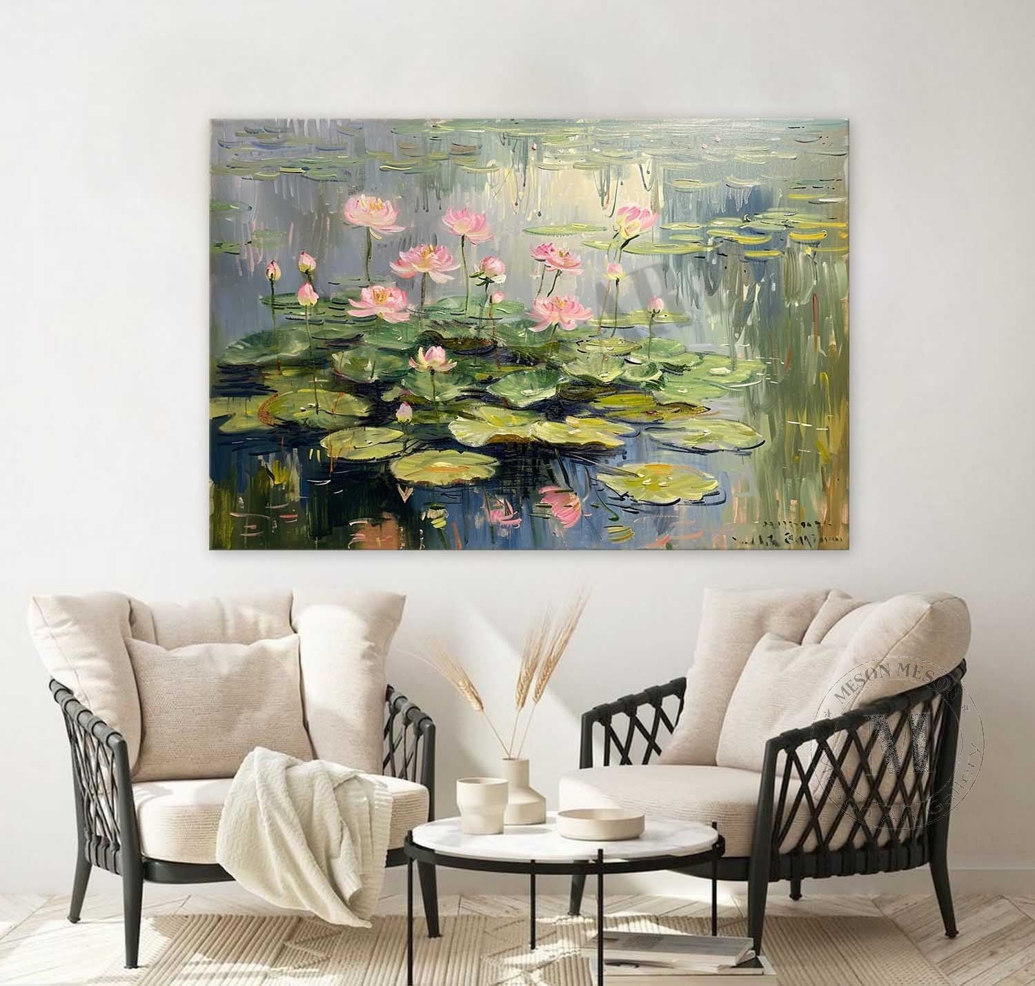 Wall Art Landscape Layer Water Lotus Serene