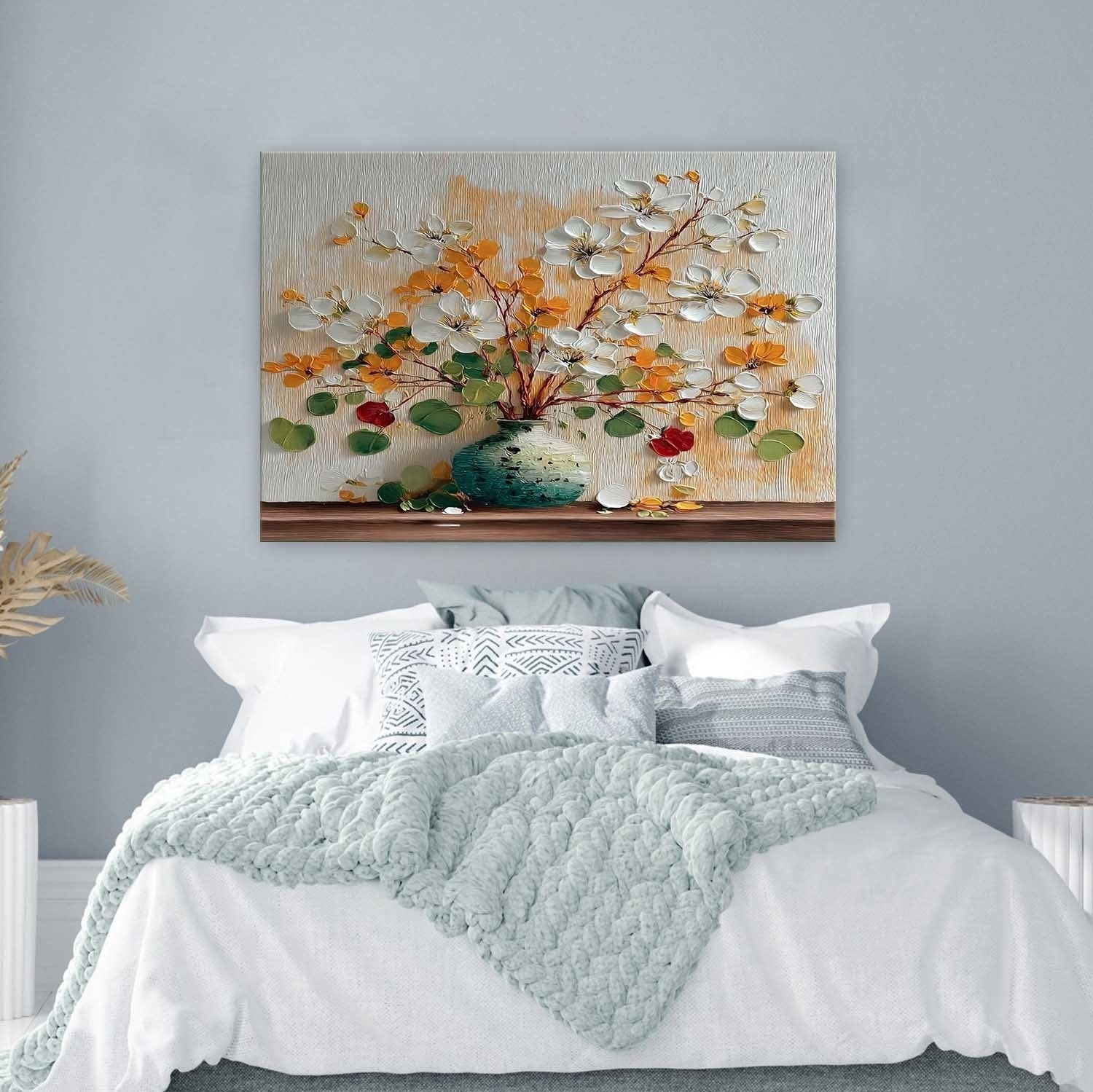 Autumn Floral Bouquet Impasto Painting