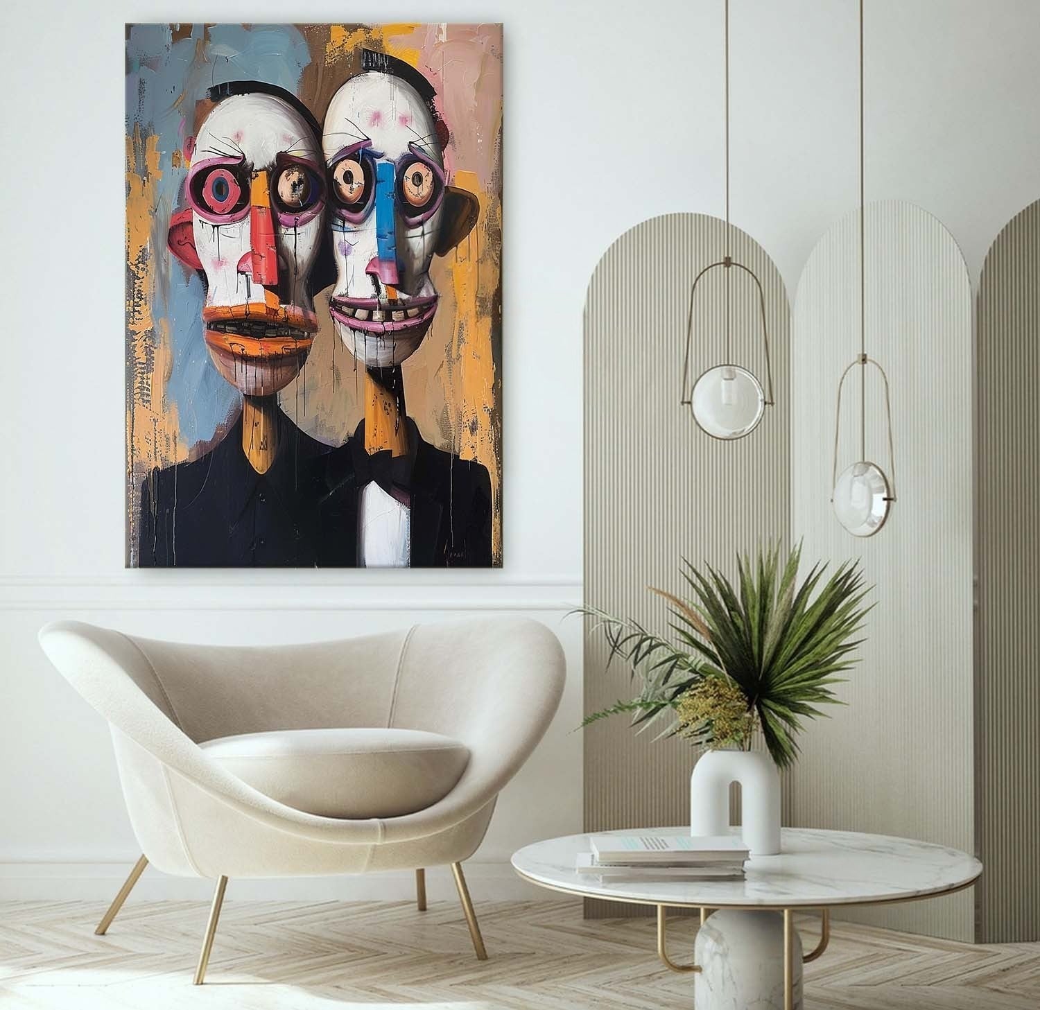 Wall Art Vertical Abstract Expressionist