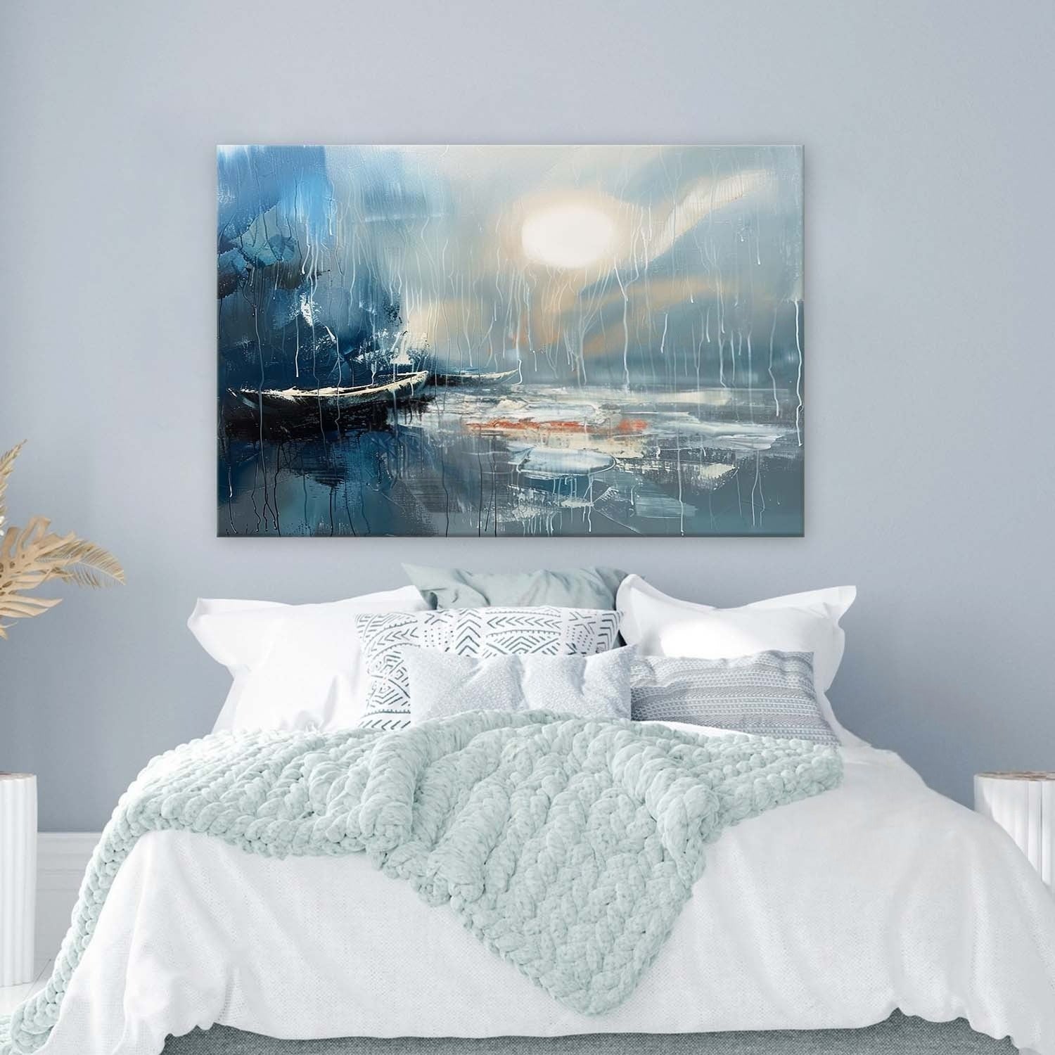 Wall Art Horizontal Moonlit Fishing