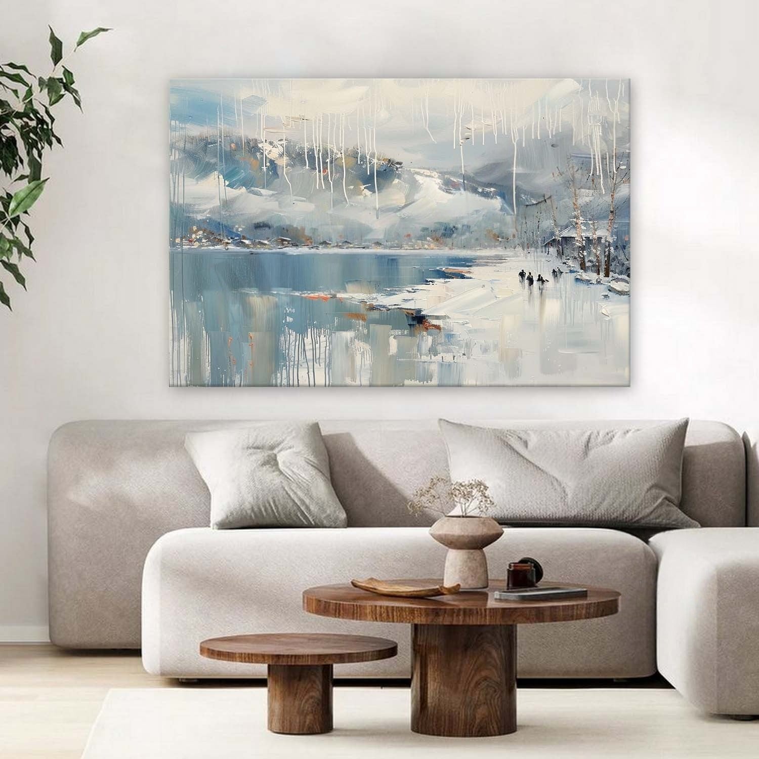Wall Art Horizontal Winter Lakeside