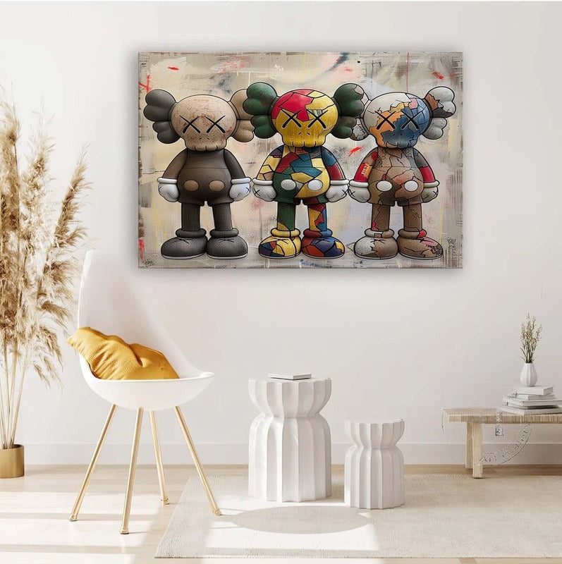 Pop Art Character Trio Oil Painting