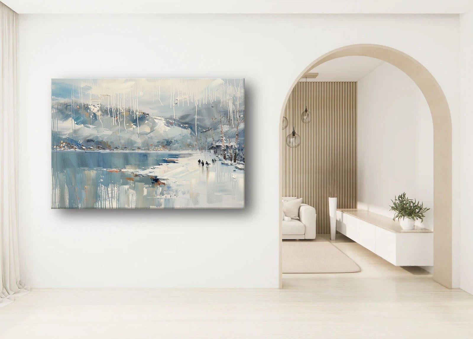 Wall Art Horizontal Winter Lakeside