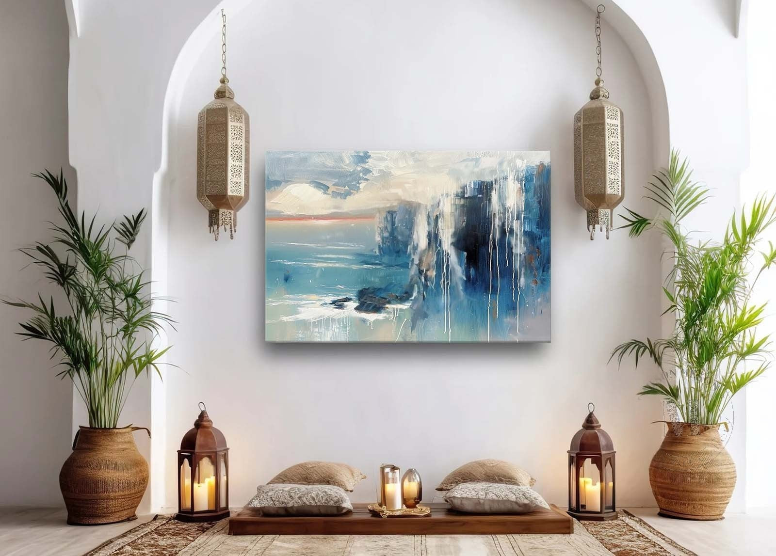 Wall Art Horizontal Abstract Coastal Cliff