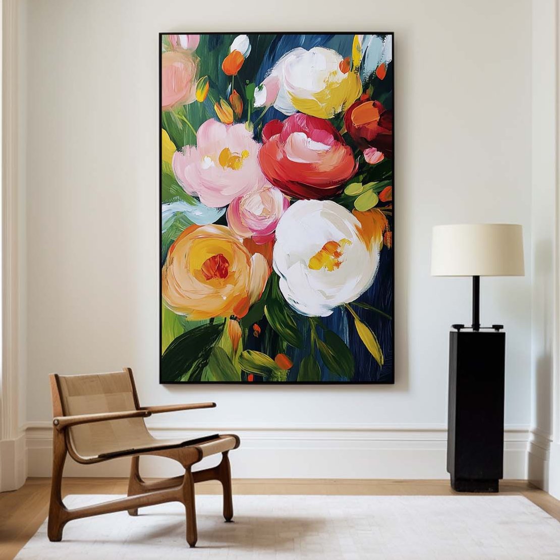Colorful Floral Modern Abstract Wall Art