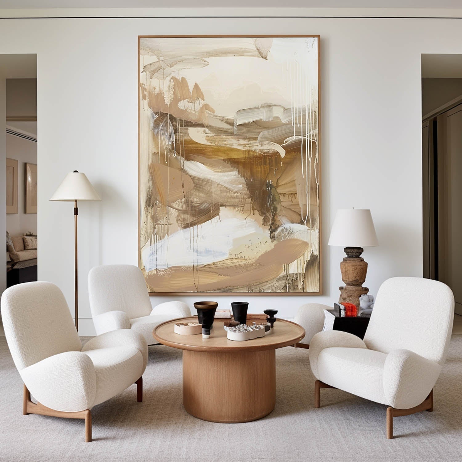 Warm Earth‑Tone Textured Canvas Painting