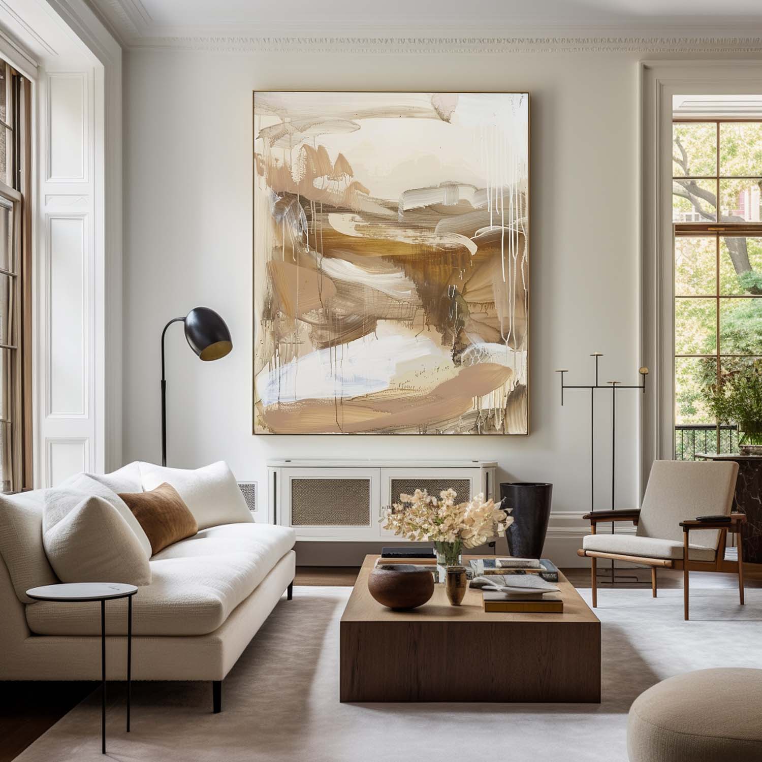 Warm Earth‑Tone Textured Canvas Painting