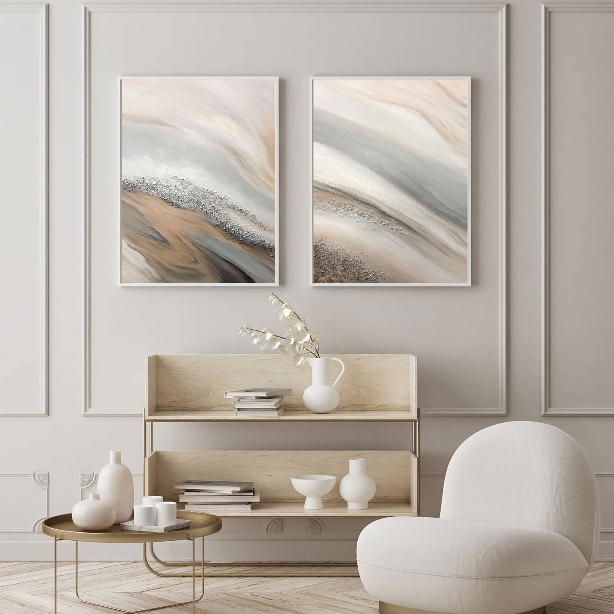 Beige Abstract Art ABAO31 - Neutralighting