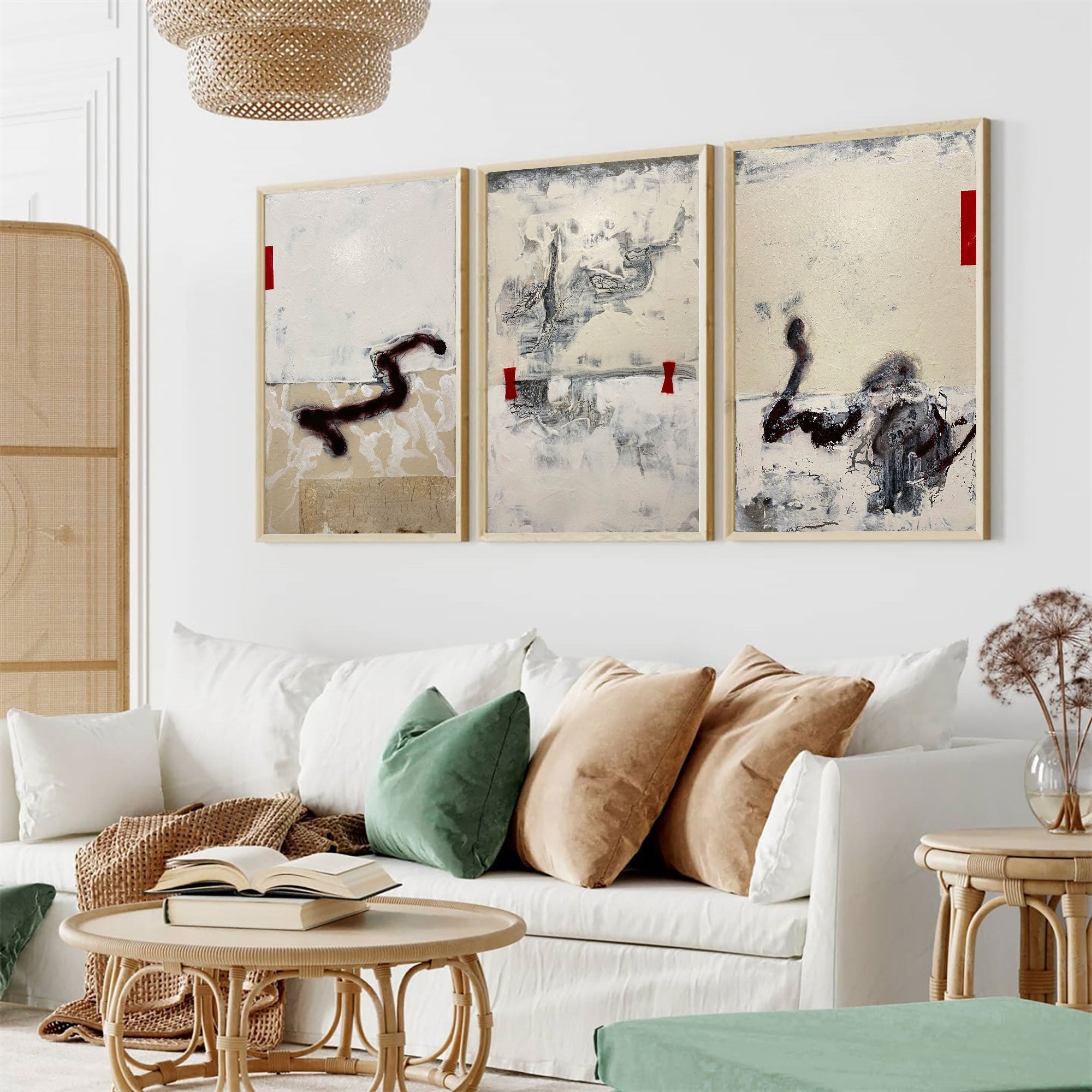 Beige Textured Abstract Art ABAO20 - Neutralighting