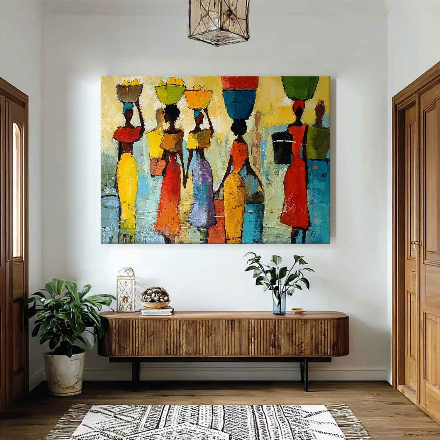 Wall Art Vibrant People Lively Cultural Tribal