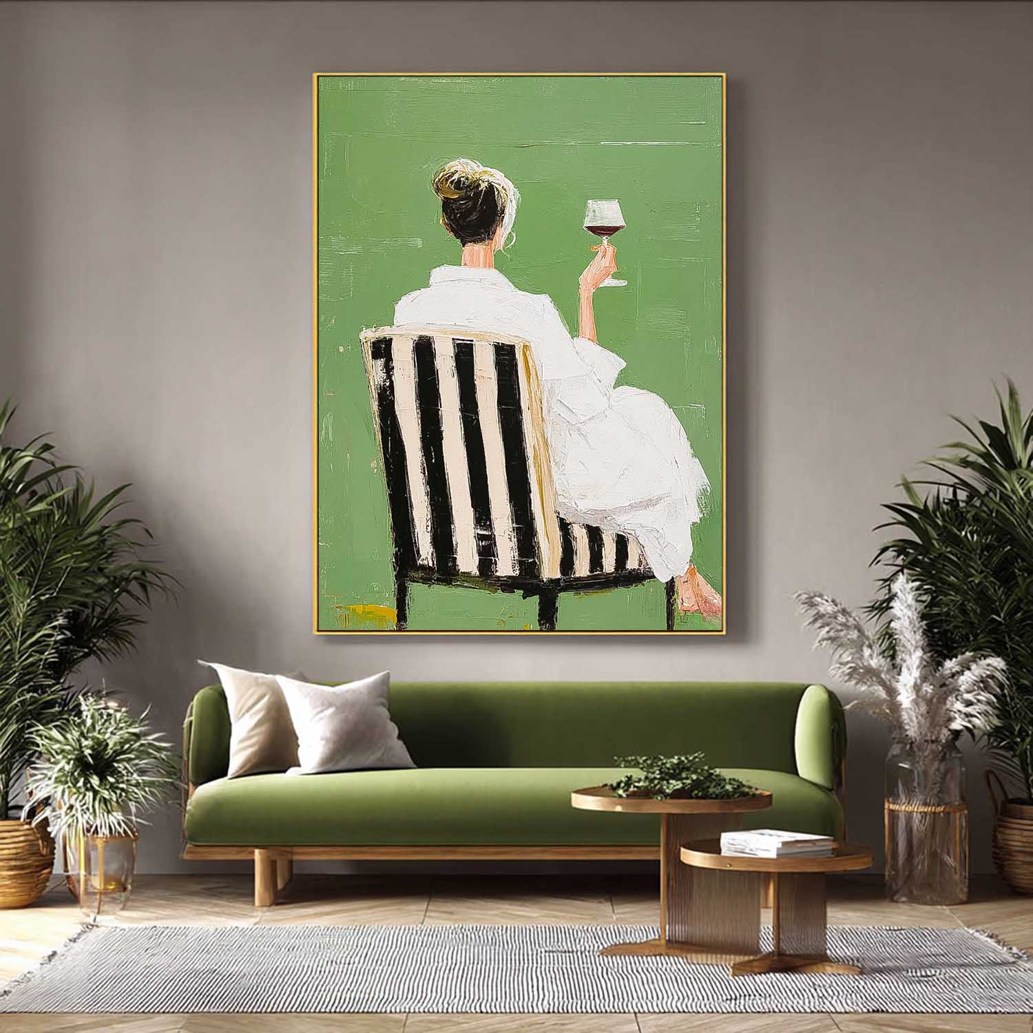 Wall Art People Retro Warm Contemporary Fashion