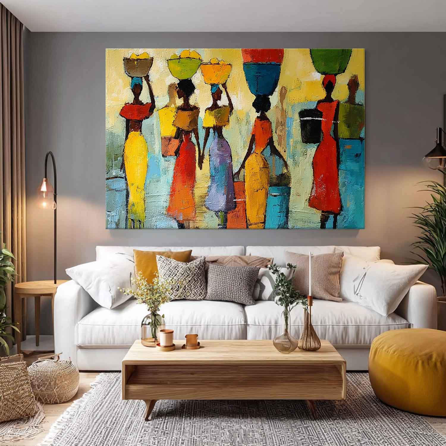 Wall Art Vibrant People Lively Cultural Tribal