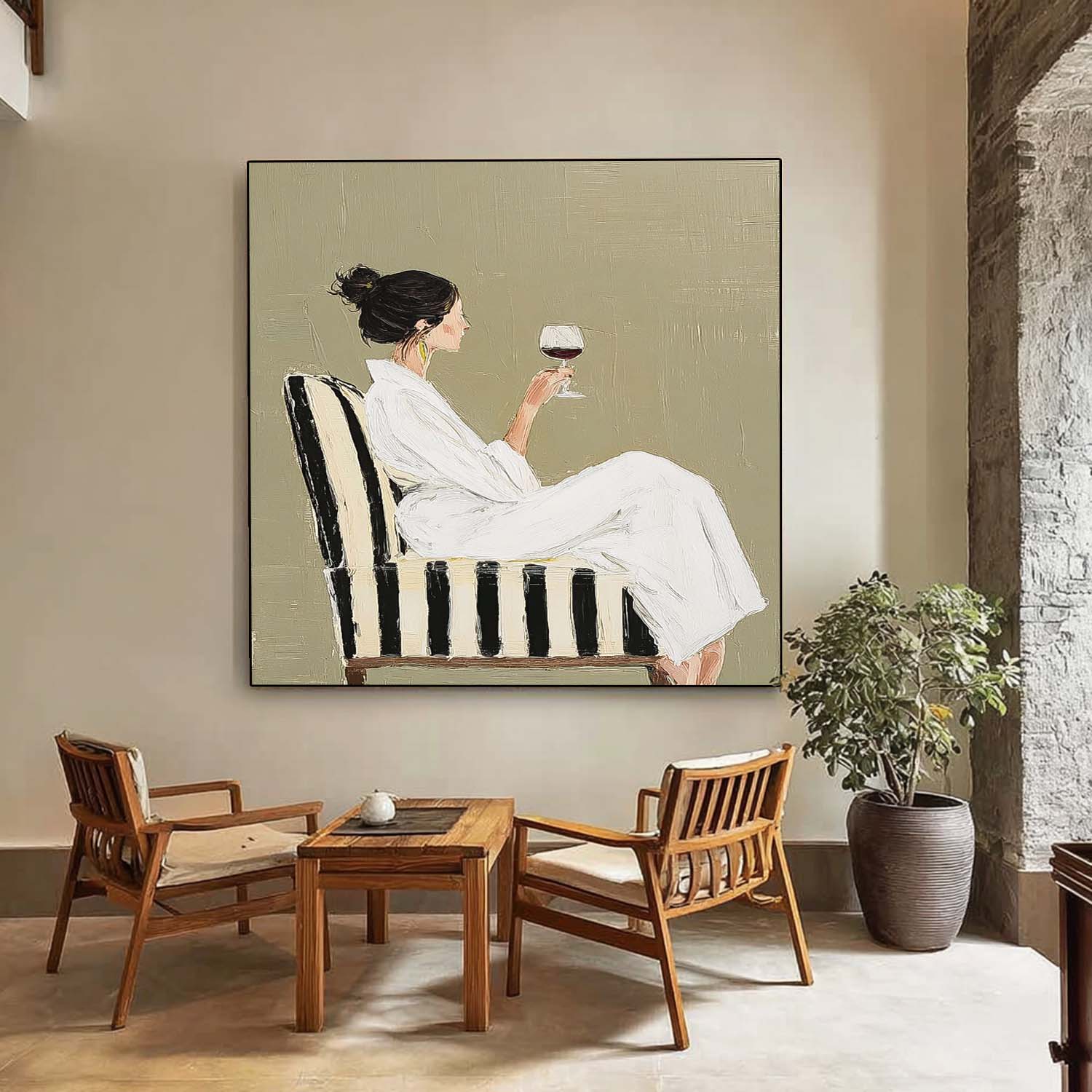 Wall Art Elegant People Contemporary Serene