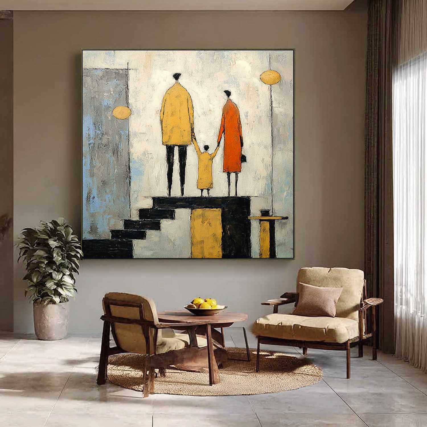 Wall Art People Warm Nostalgic Family