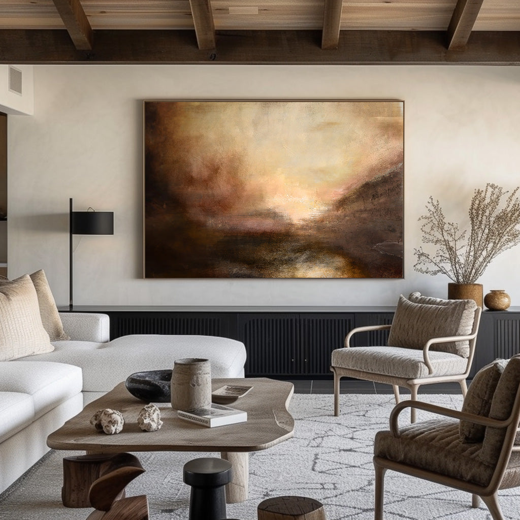 Abstract Coastal Painting ABSH49 - Neutralighting