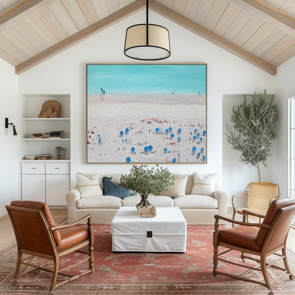Abstract Coastal Painting ABSH53 - Neutralighting