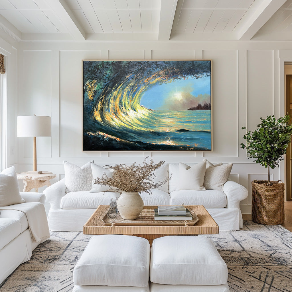 Sunrise And Wave Landscapes Painting ABSH43 - Neutralighting