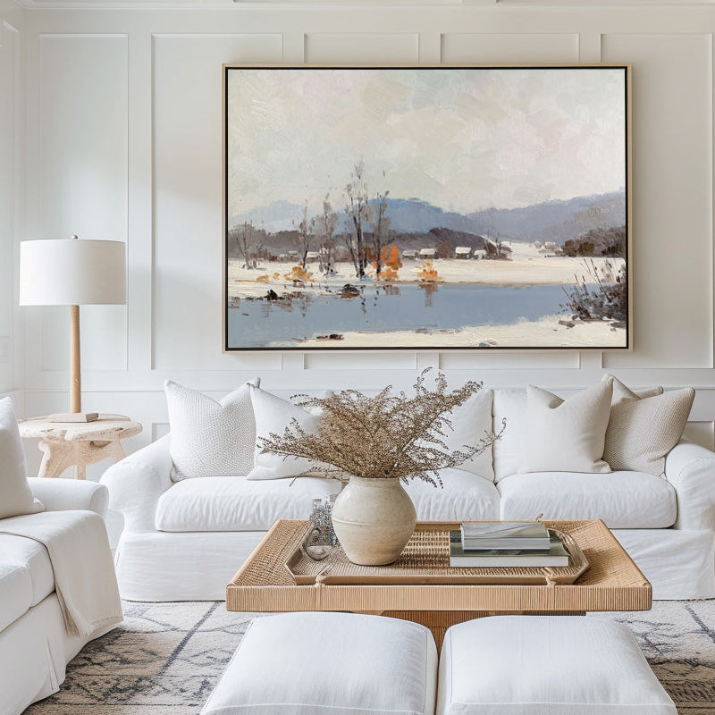 Soft Hues Scenery Hand‑Painted Serene Nature Wall Artwork