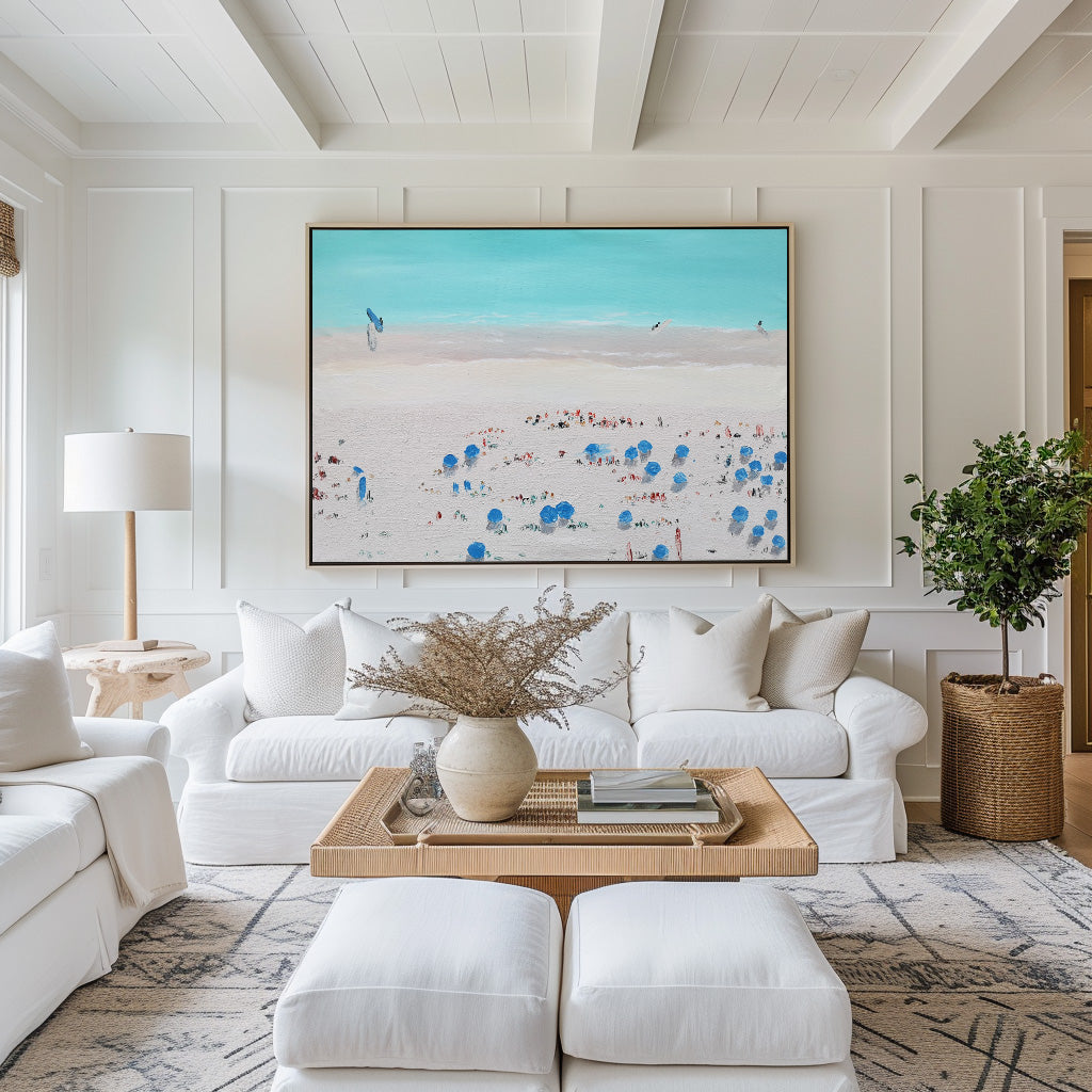 Abstract Coastal Painting ABSH53 - Neutralighting