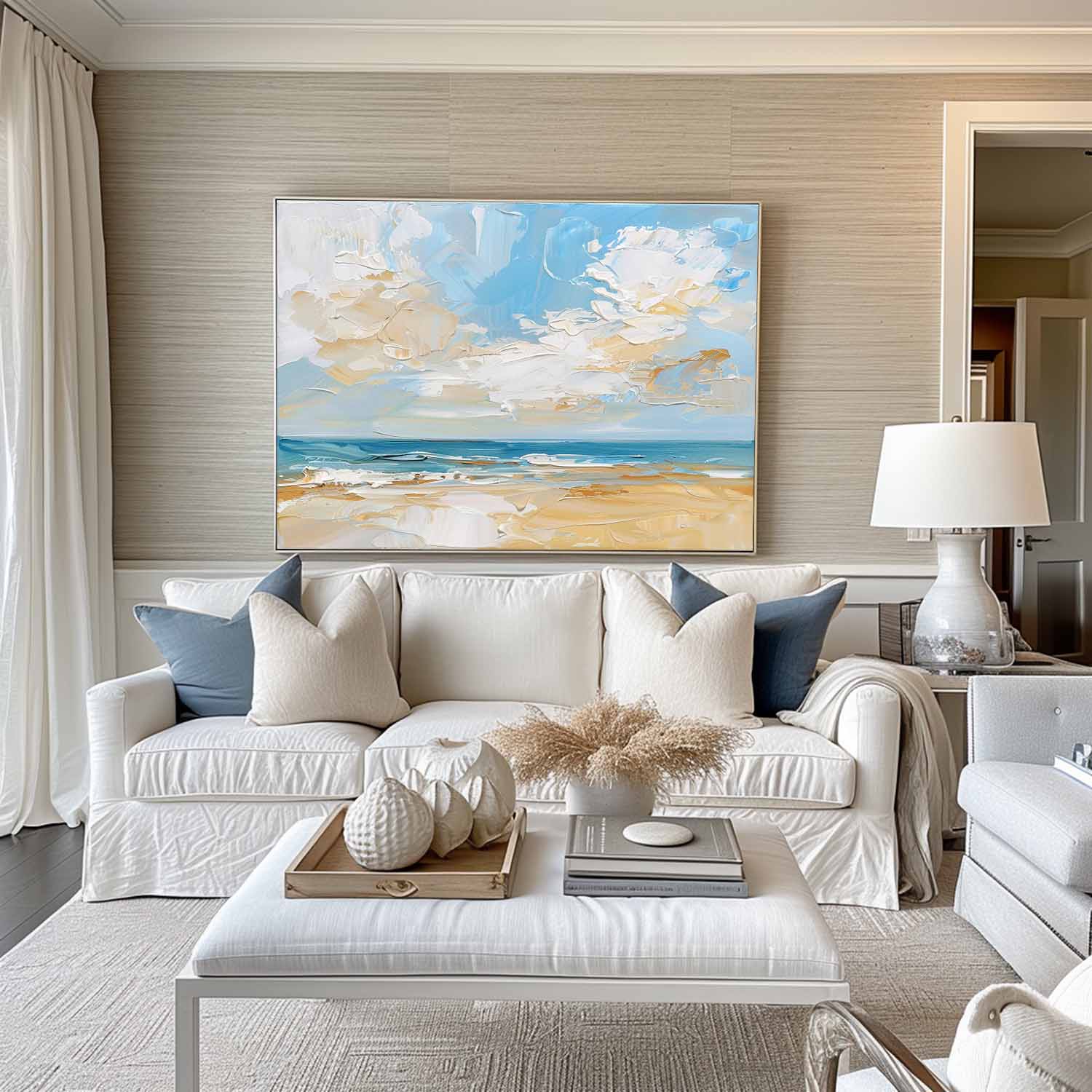 Abstract Coastal Seascape Painting