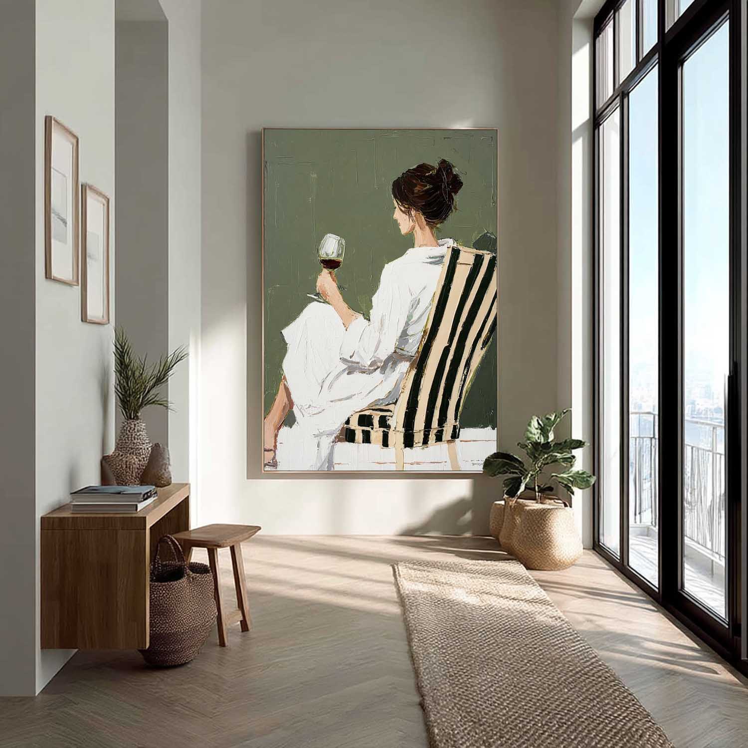 Wall Art People Retro Color Block Fashion