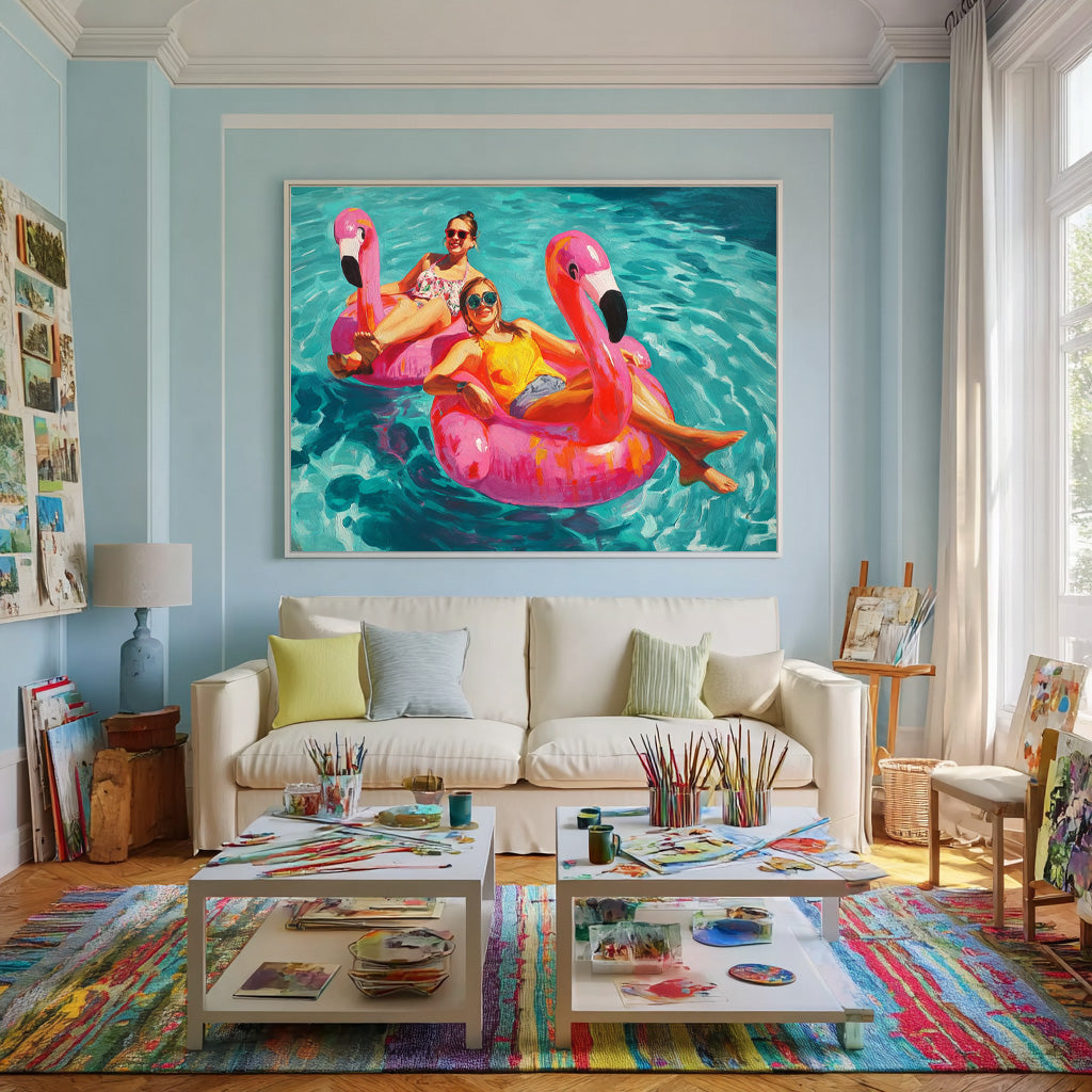 Wall Art People Pop Retro Underwater Realistic