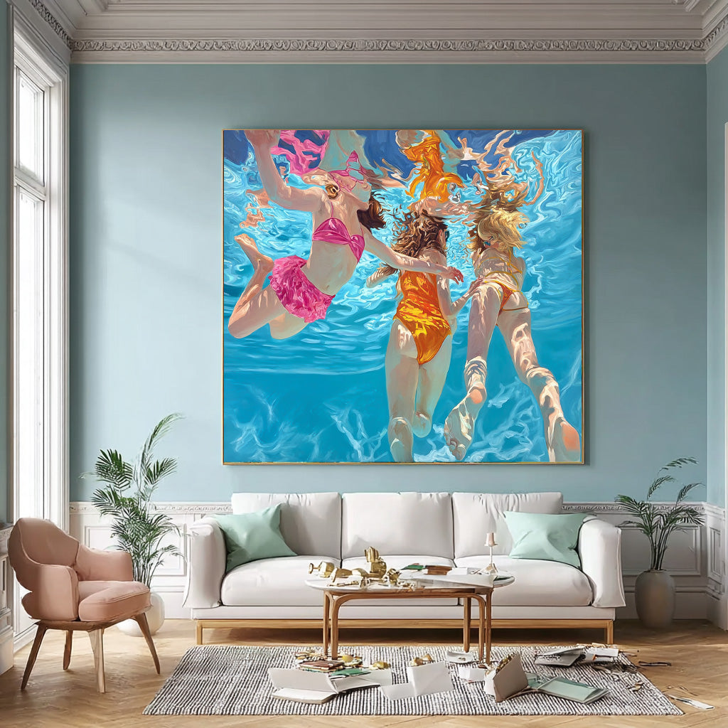 Wall Art People Fresh Playful Summer Scene