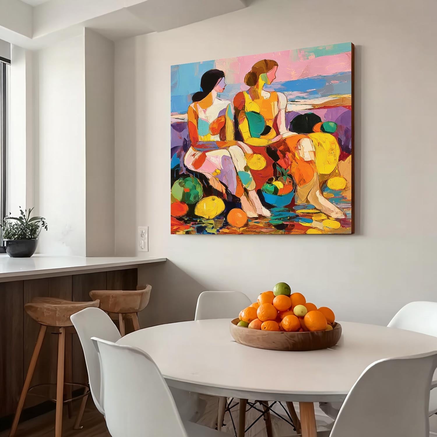 Wall Art People Impasto Retro Lyrical
