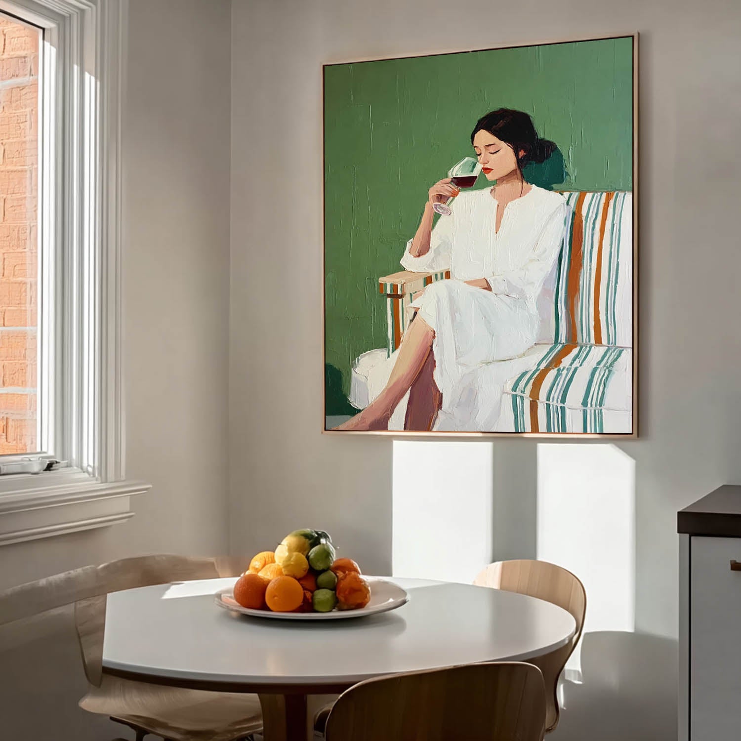 Wall Art Elegant Woman Fashion Intimate Scene