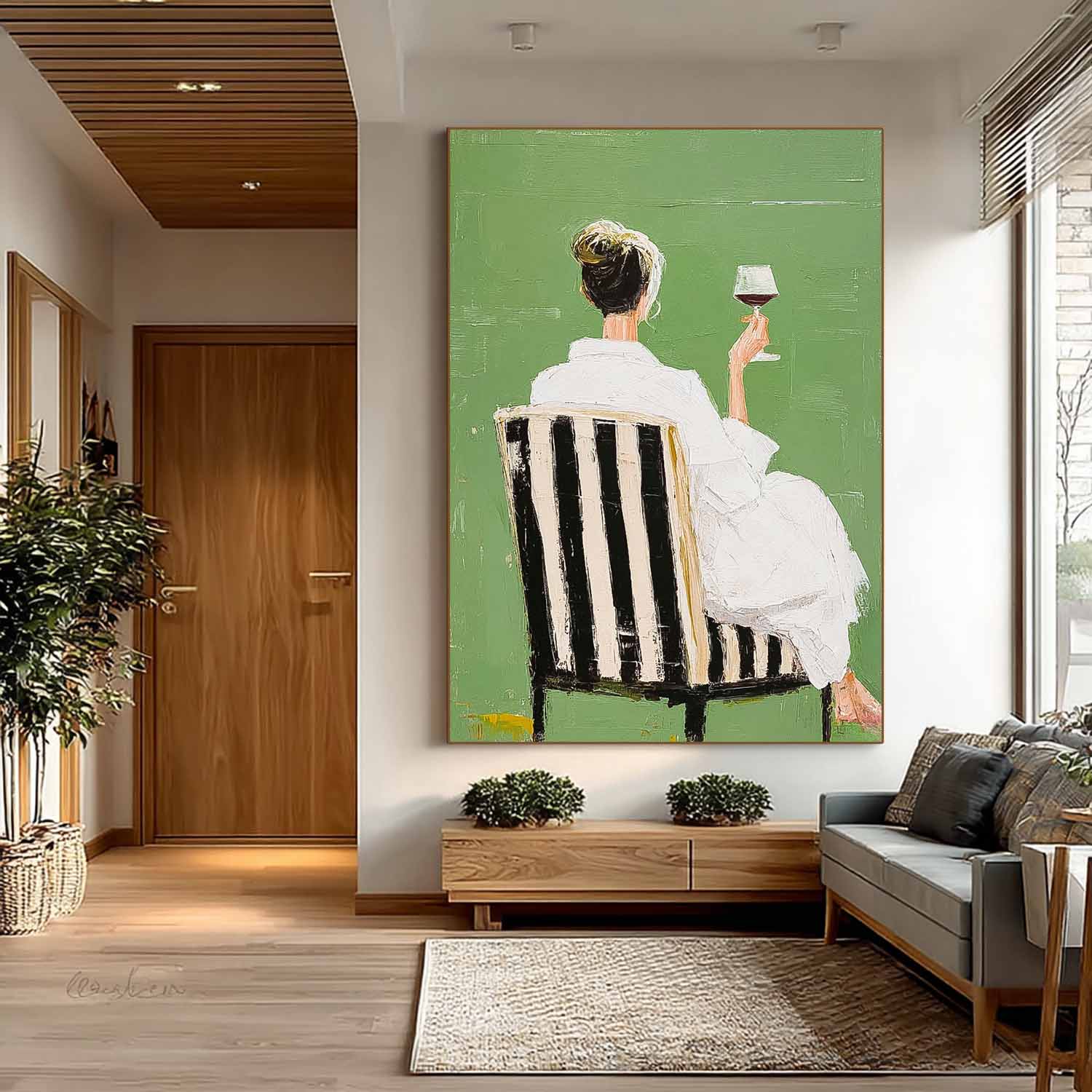 Wall Art People Retro Warm Contemporary Fashion