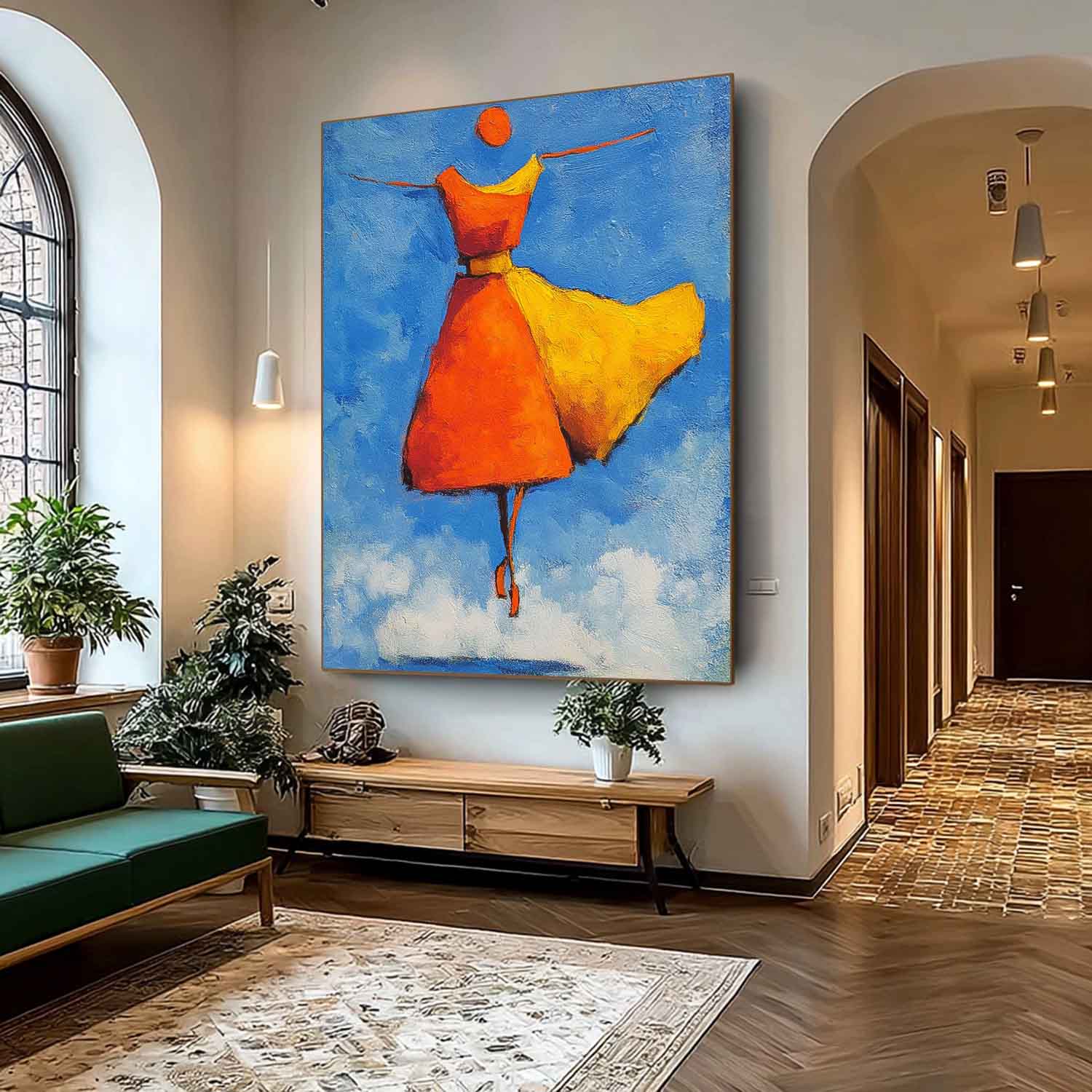 Wall Art People Impasto Dancing Aesthetic