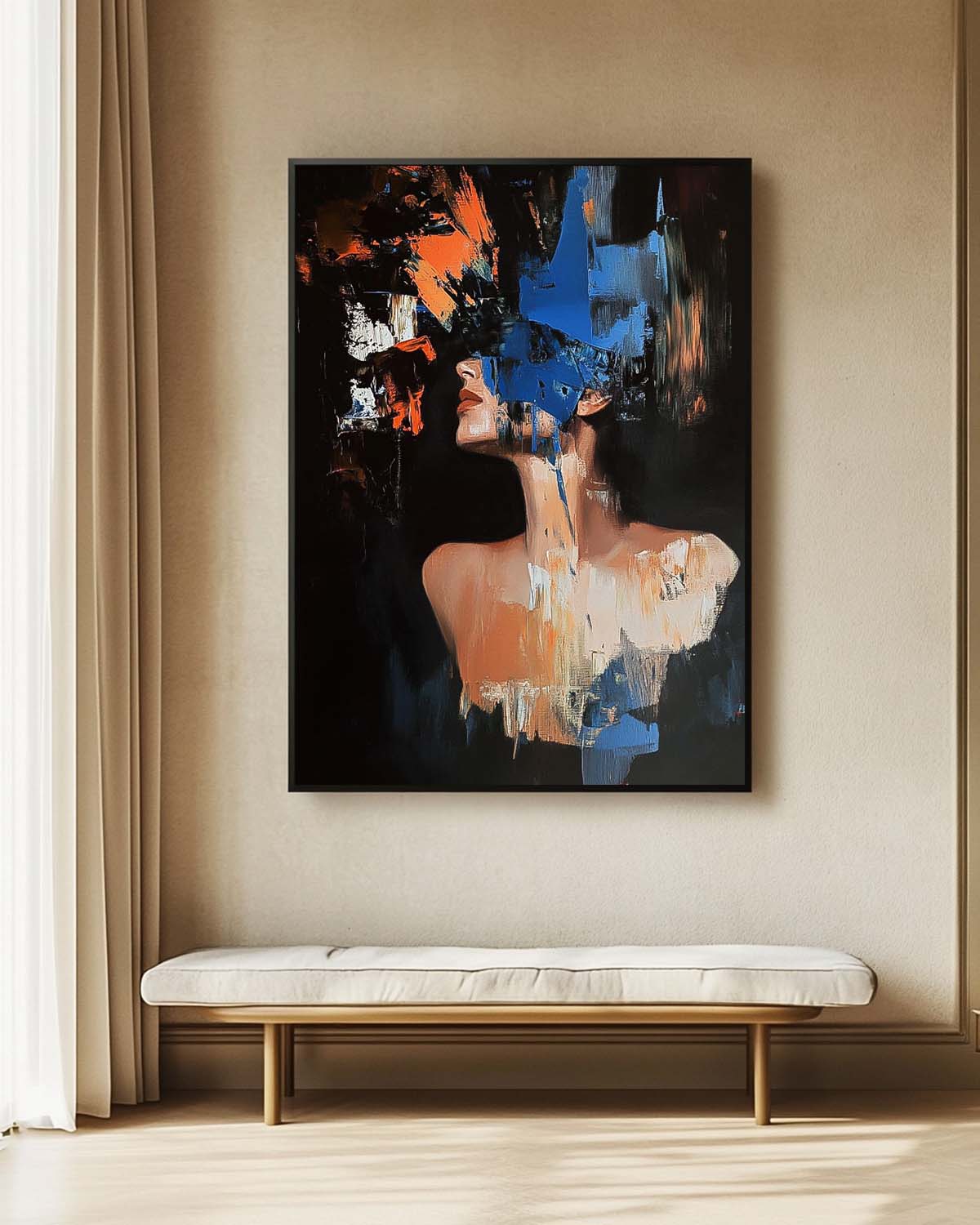 Wall Art People Elegant Modern Impasto Abstract