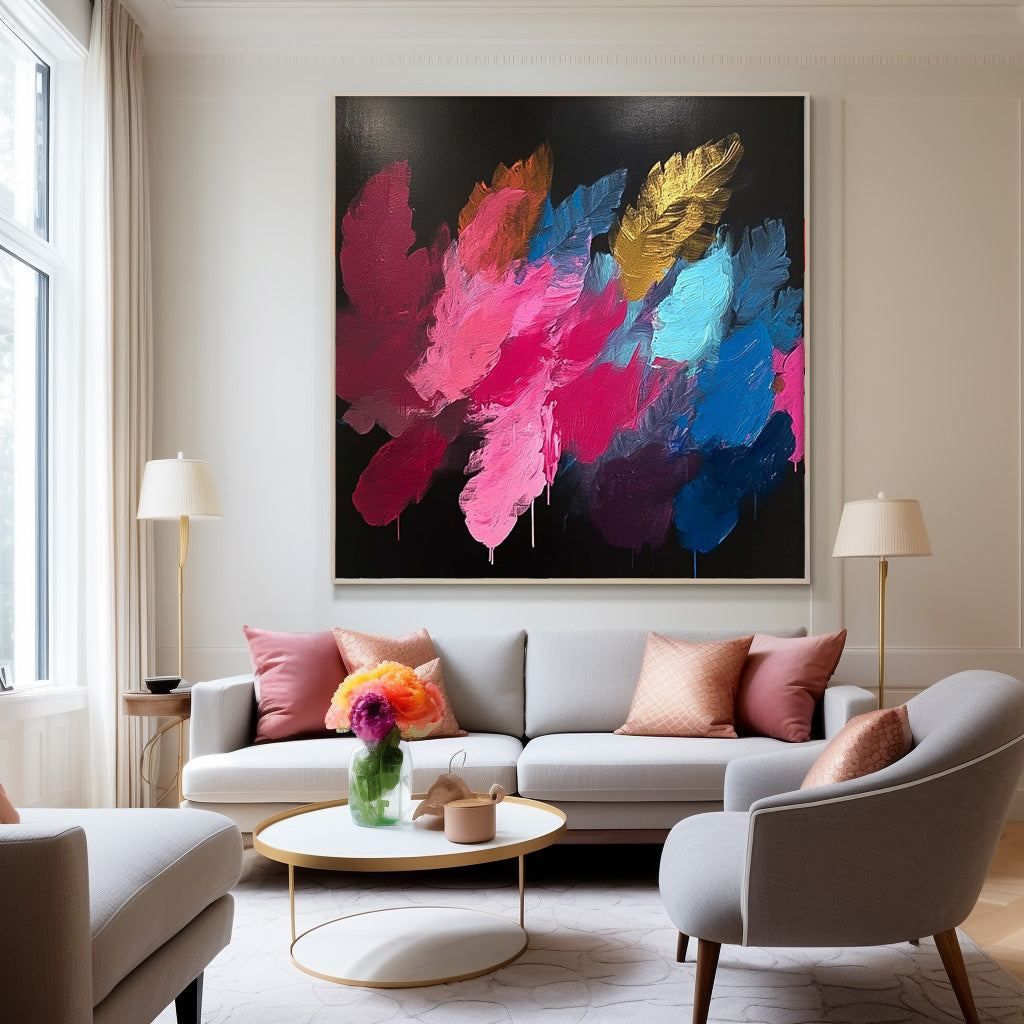 Wall Art Flower Colorful Modern Artistic